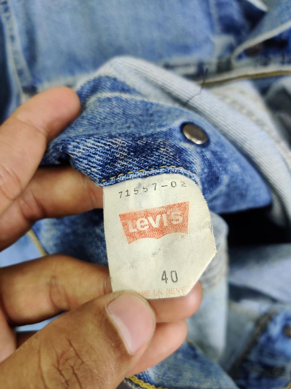 Levi's Vintage 90s Levi's Big E 71557 Denim Trucker Jacket Size US M / EU 48-50 / 2 - 15 Thumbnail