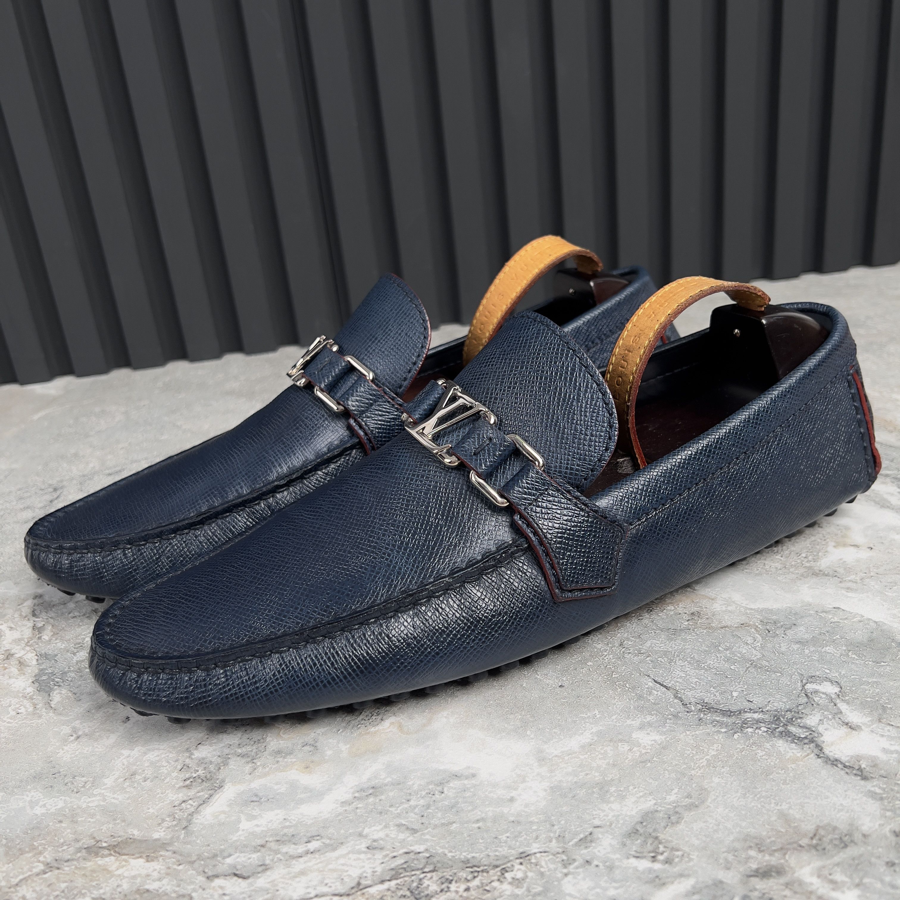 Louis Vuitton Louis Vuitton Hockenheim Driving Moccasins Taiga Leather Size US 11 / EU 44 - 1 Thumbnail