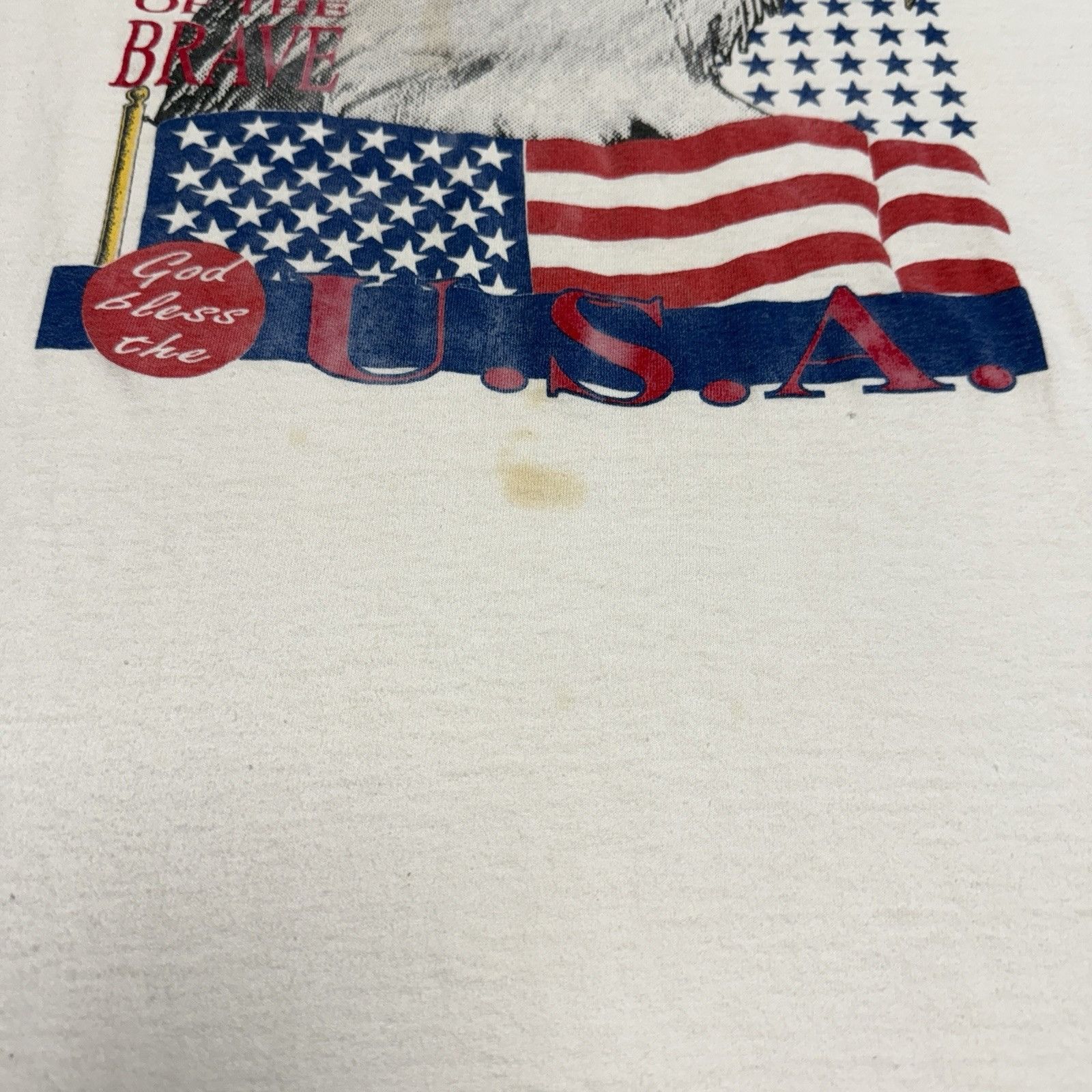 Vintage Vintage American Flag Blad Eagle T Shirt Mens M 18x27.5 USA Size US M / EU 48-50 / 2 - 8 Thumbnail