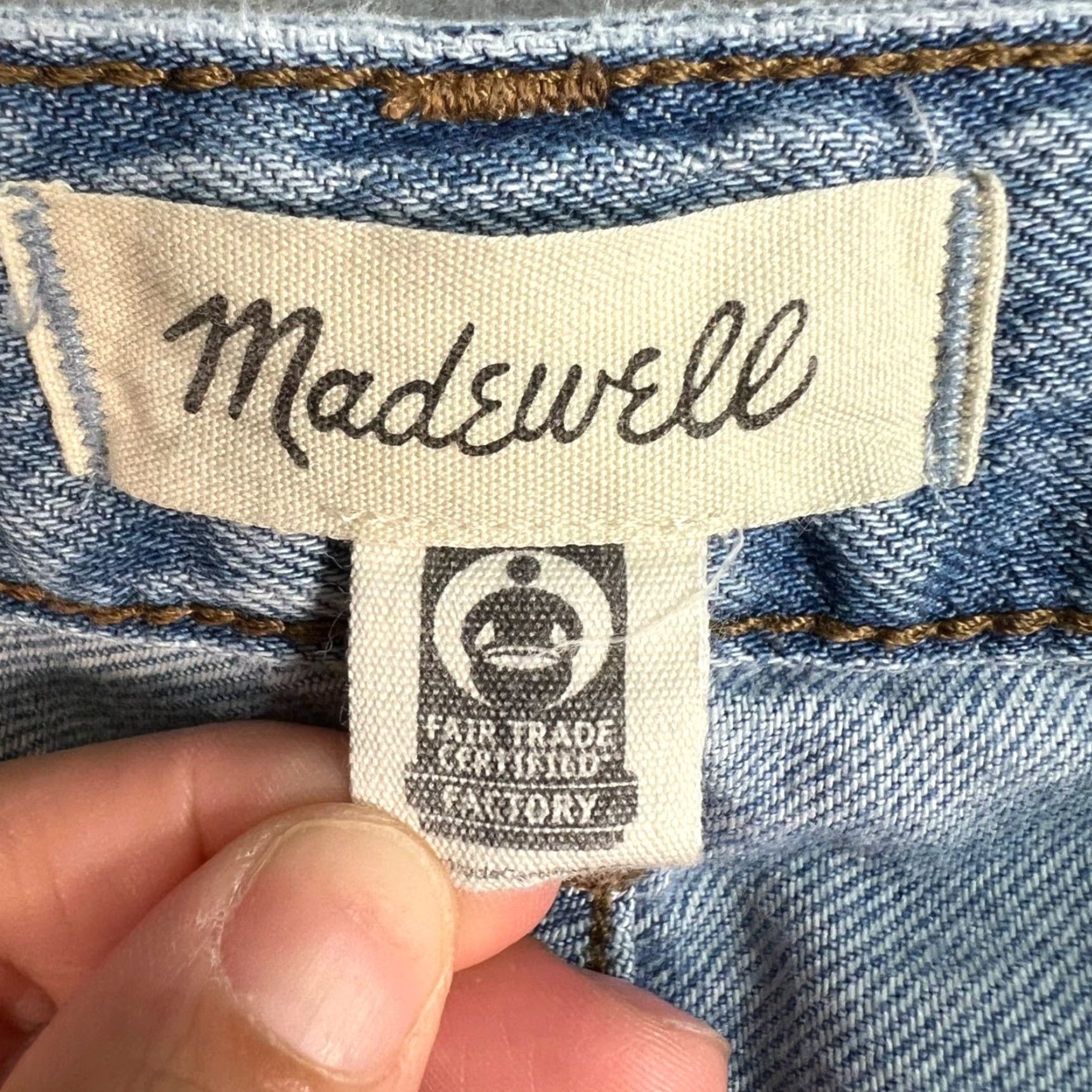 Madewell Madewell Size 25 Womens Jeans Straight Denim Light Blue Vintage Wash Size 42" / US 20 - 3 Thumbnail