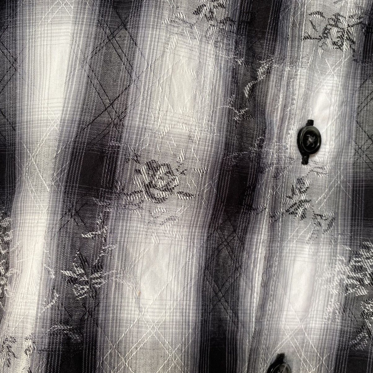 Tornado Mart TORNADO MART Black & White Ombre Plaid Shirt Size US L / EU 52-54 / 3 - 7 Thumbnail