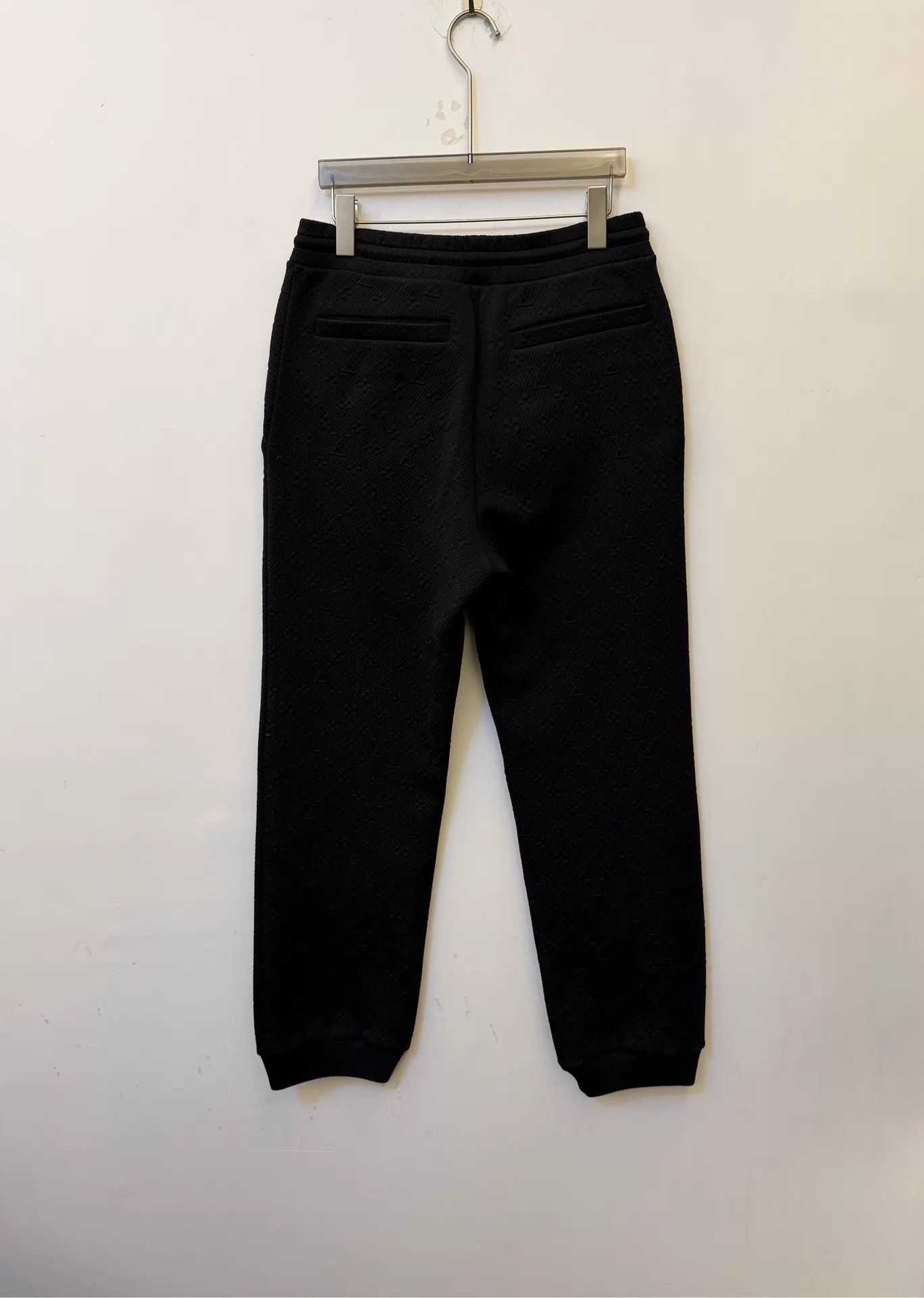 Louis Vuitton LOUIS VUITTON Black Embossed Monogram Pants Size S Size 26" / US 2 / IT 38 - 3 Thumbnail