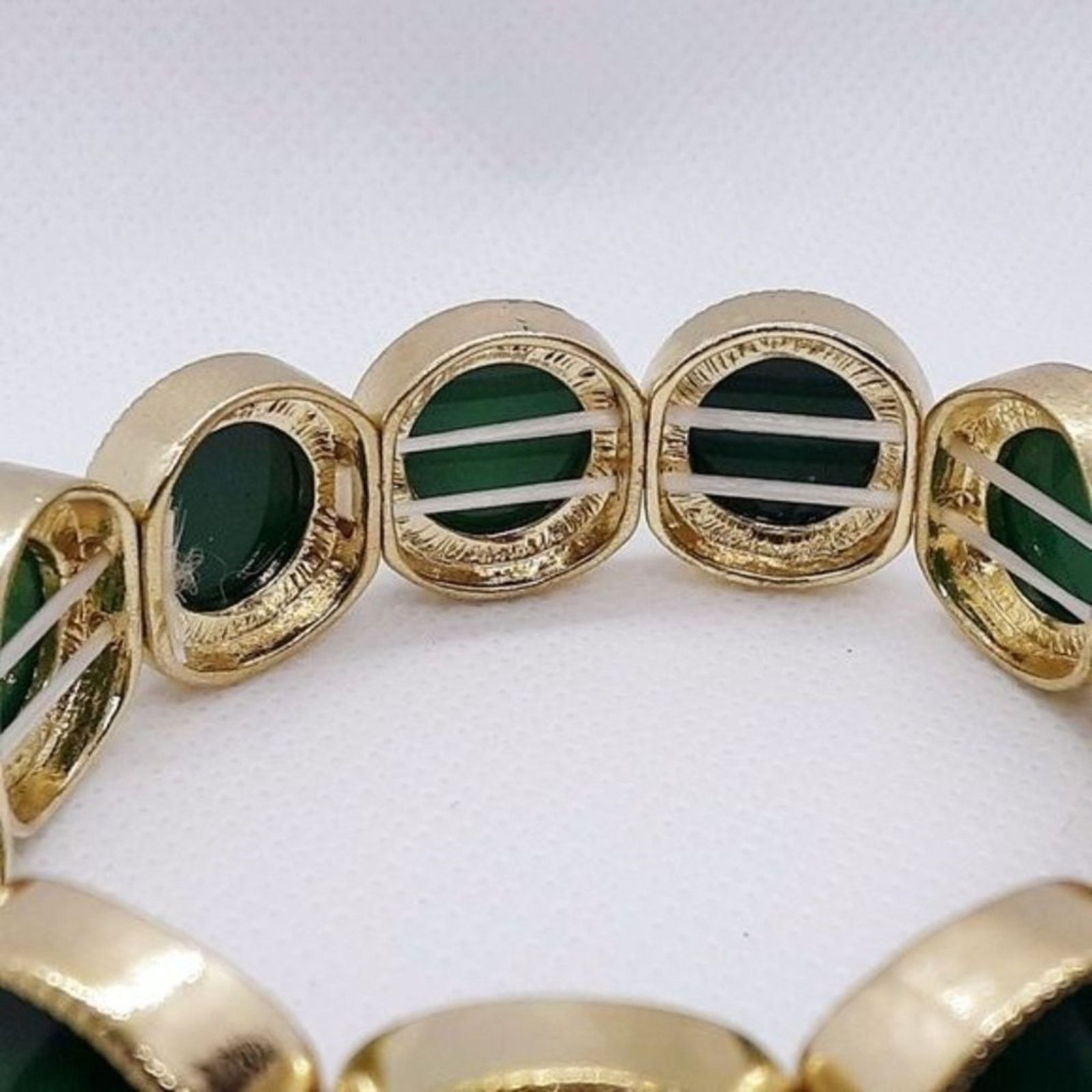 Anthropologie Anthropologie Bangle Bracelet Stretch NEW Emerald Green Size ONE SIZE - 9 Thumbnail