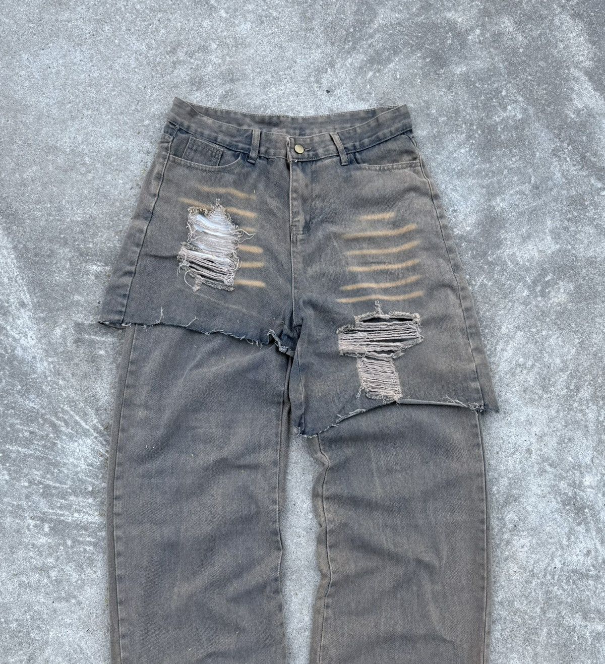 Other Vintage Y2K avantgarde streetwear wide buggy track jeans Size US 34 / EU 50 - 4 Thumbnail