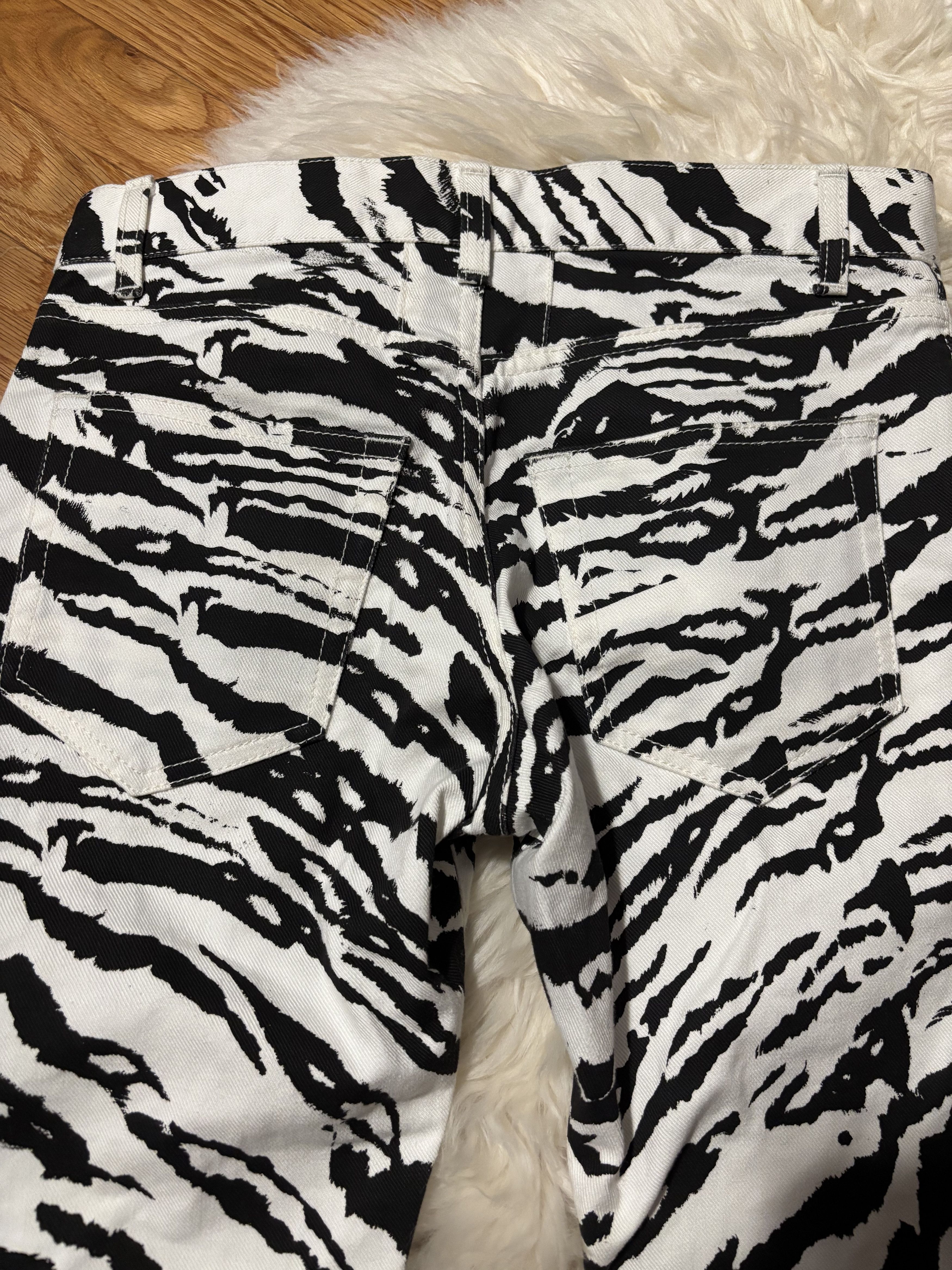 Saint Laurent Paris SS14 ZEBRA PRINT DENIM JEANS HEDI SLIMANE Size US 28 / EU 44 - 7 Thumbnail