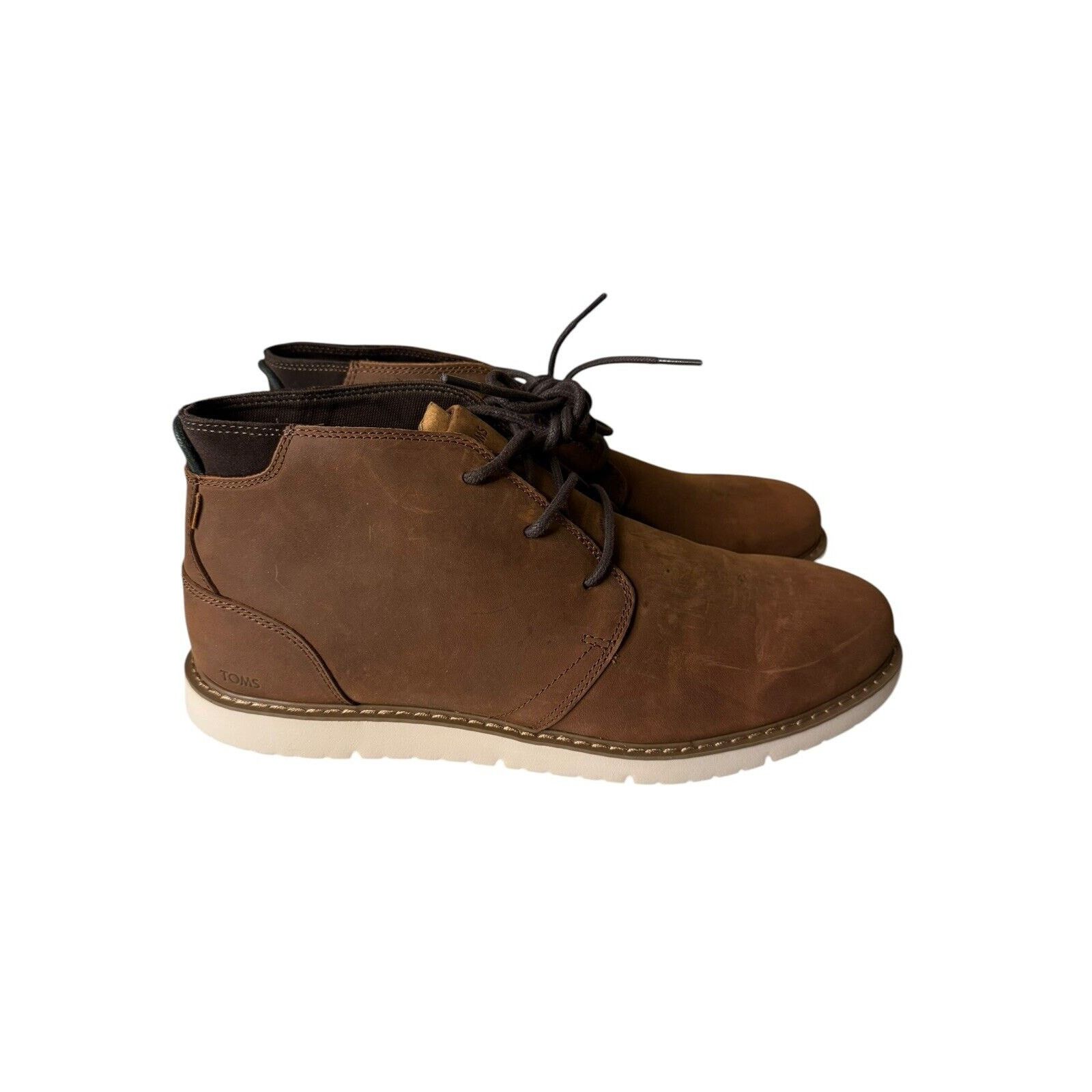 Toms TOM’S Navi Chukka Boots Water Resistant Brown Leather Size US 13 / EU 46 - 3 Thumbnail