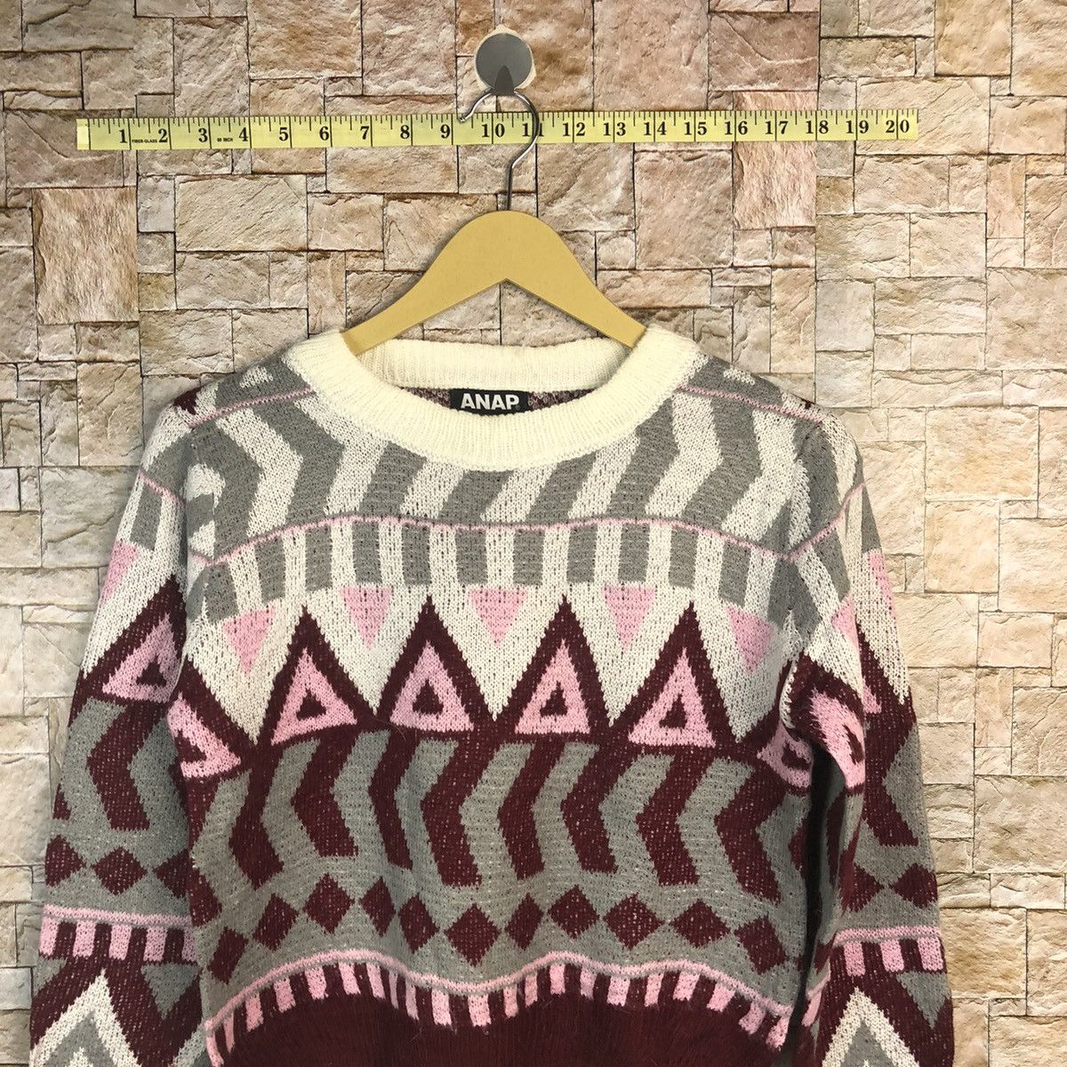 Homespun Knitwear × Japanese Brand Anap Purple art Knitwear #A769 Size XS / US 0-2 / IT 36-38 - 2 Thumbnail