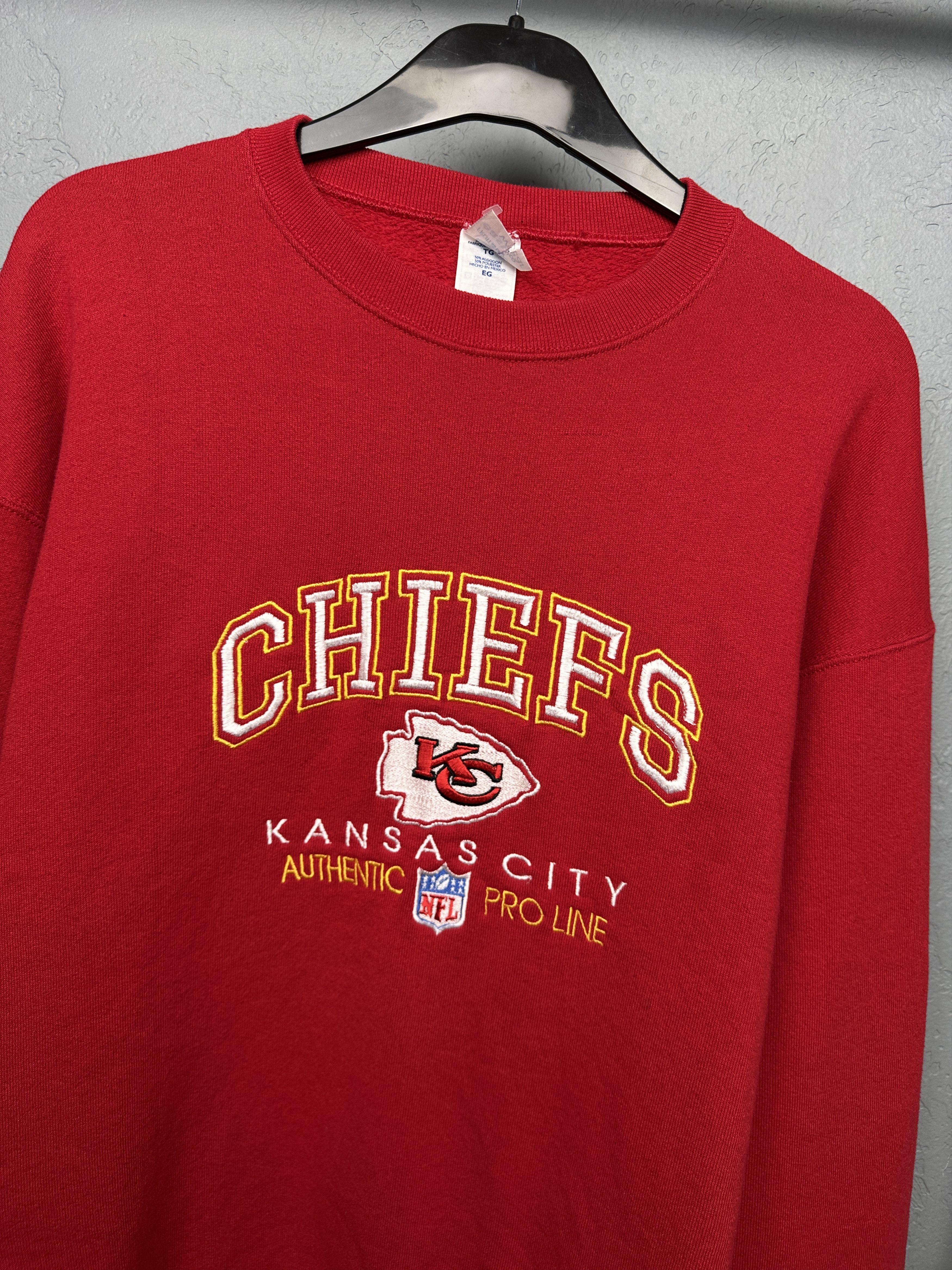 NFL NFL Kansas City Chiefs 90s Vintage Mens Sweatshirt Size US XL / EU 56 / 4 - 2 Thumbnail