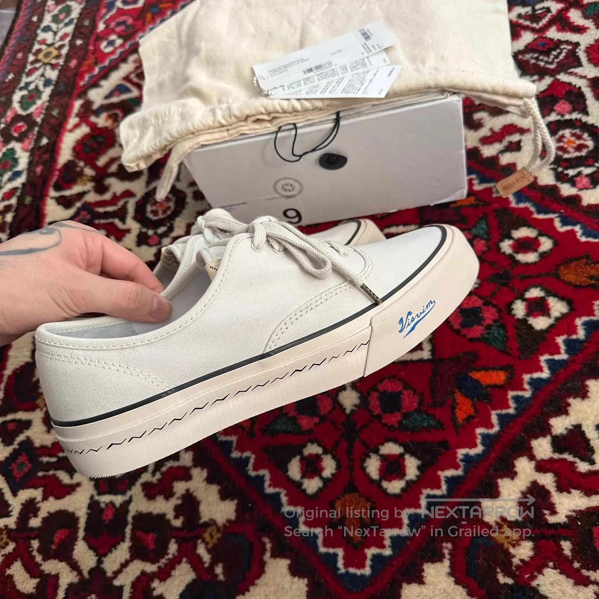 Visvim White Low-Top Lace-Up Casual Shoes Size 9. Size US 9 / EU 42 - 4 Thumbnail