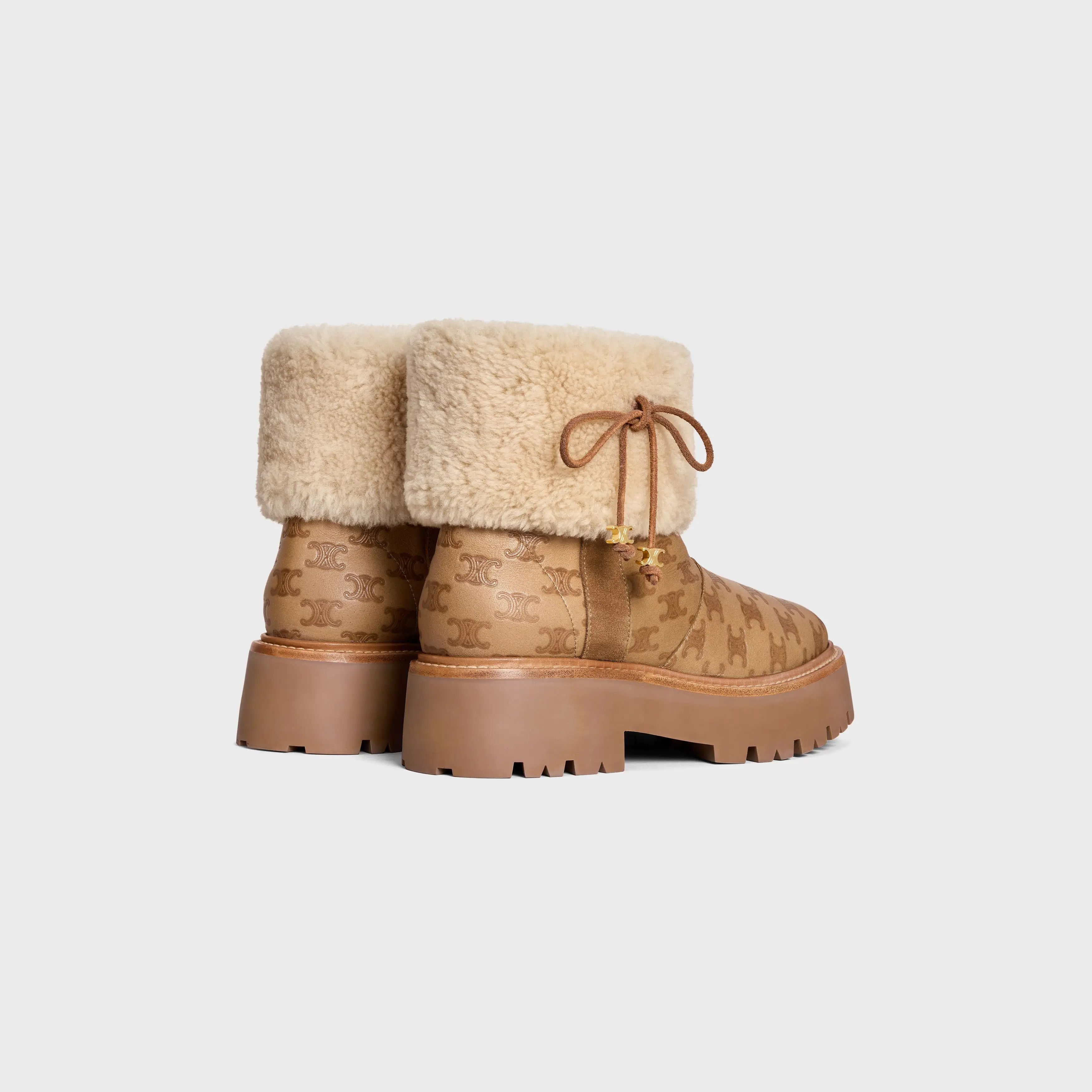 Celine o1bcso1str1225 361254527C Bulky Cropped Triomphe Boots Size US 11 / IT 41 - 3 Thumbnail