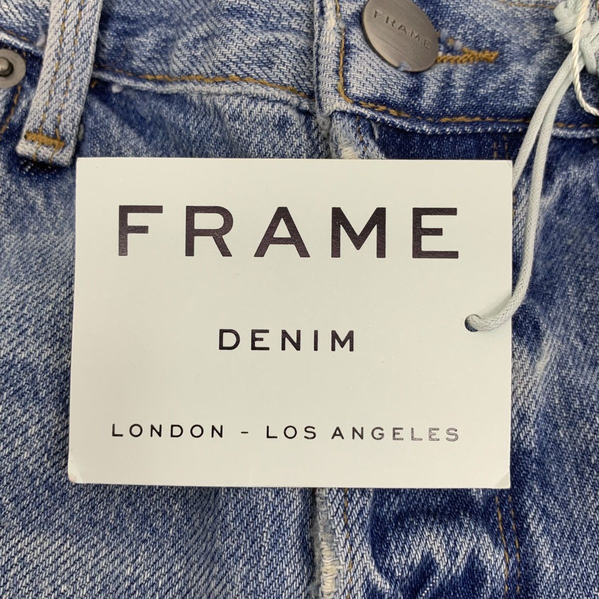 Frame FRAME Blue Washed Vintage Irregular Hem Denim Pants K26WX Size 28" / US 6 / IT 42 - 7 Thumbnail