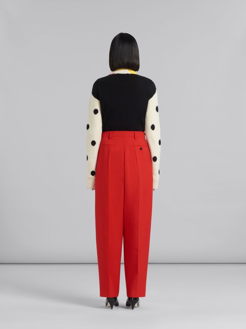 Marni o1w1db10824 Straight-Leg Pleated Pant in Red Size 30" / US 8 / IT 44 - 3 Thumbnail