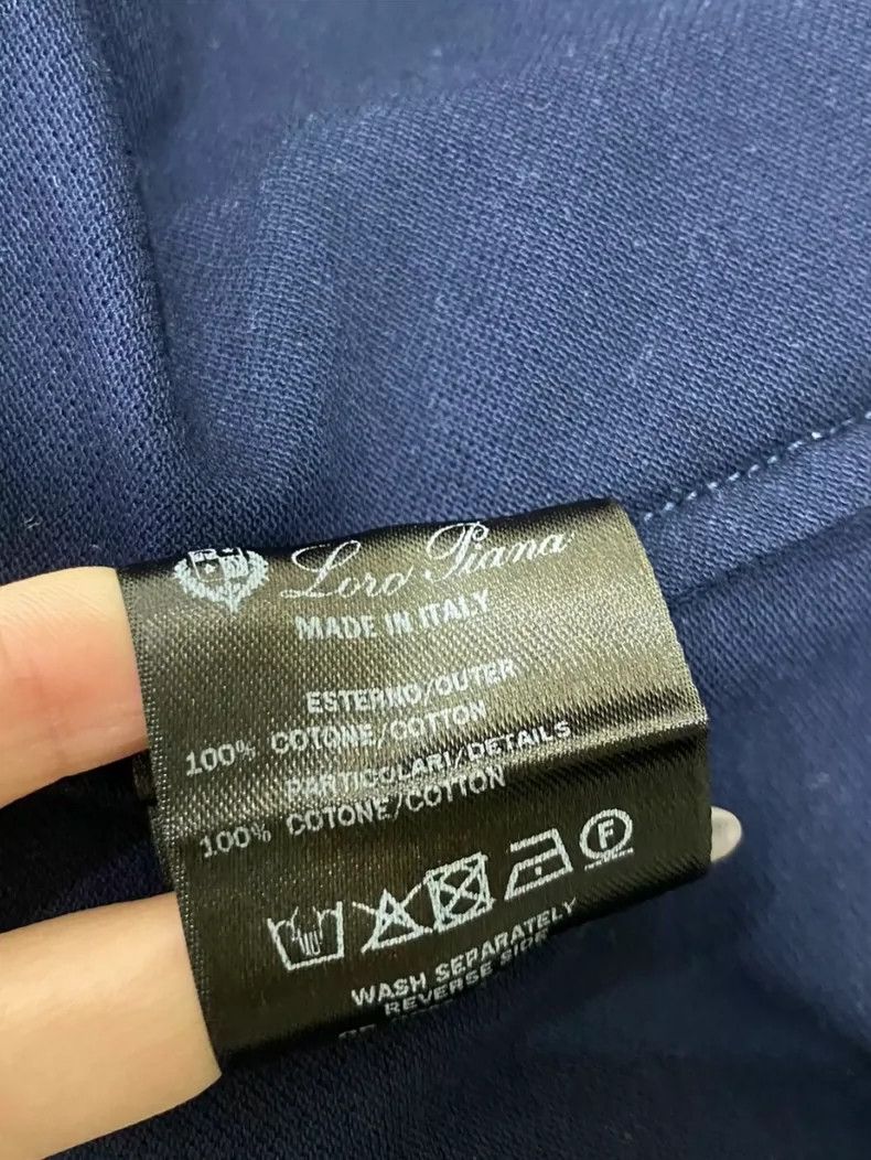 Loro Piana LORO PIANA Blue Men's cotton short-sleeved T-shirt Polo sh Size US M / EU 48-50 / 2 - 9 Thumbnail