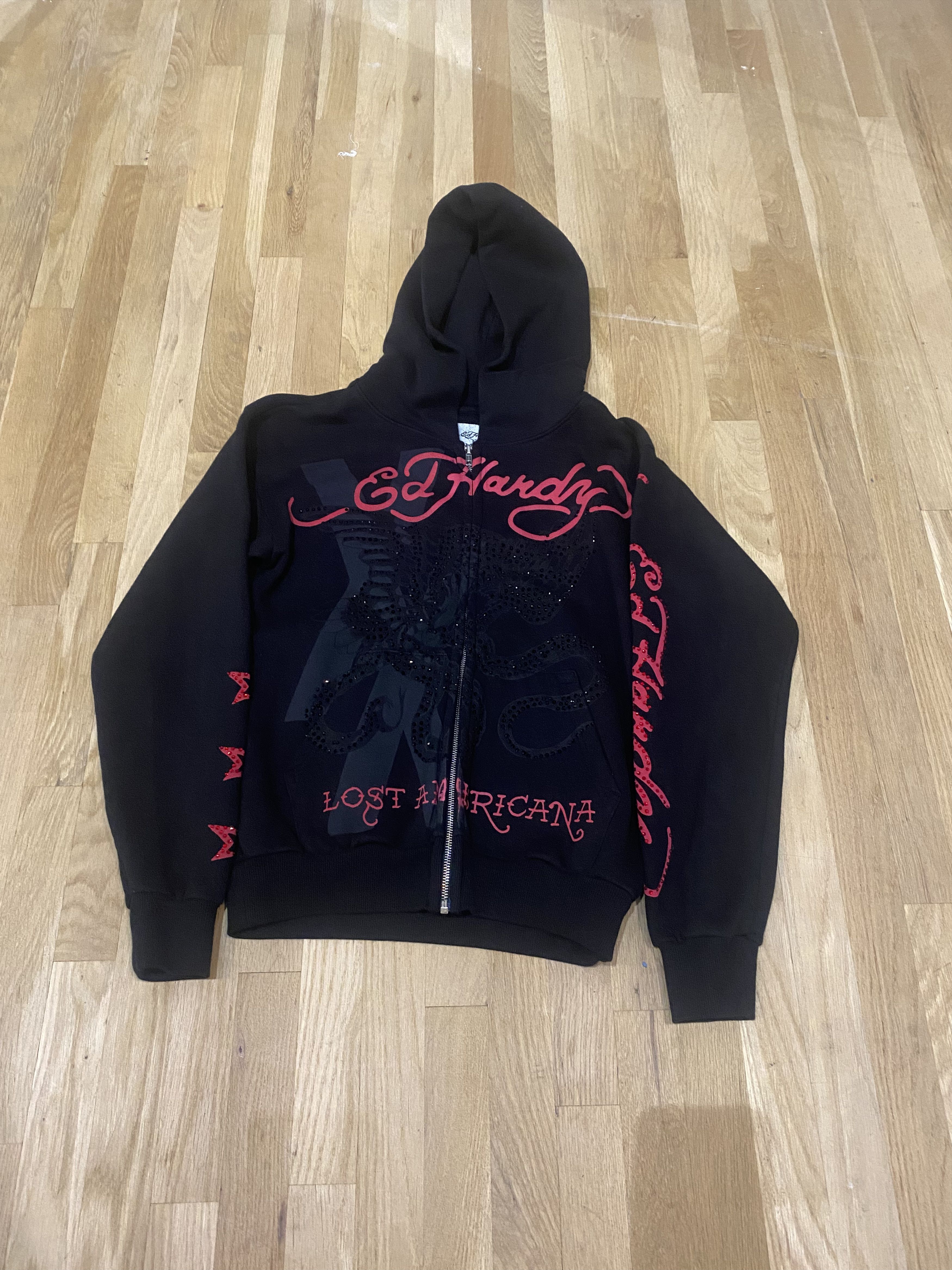 Ed Hardy ED HARDY COMPLEX CON FLAME ZIP UP WASHED BLACK Size US M / EU 48-50 / 2 - 1 Thumbnail