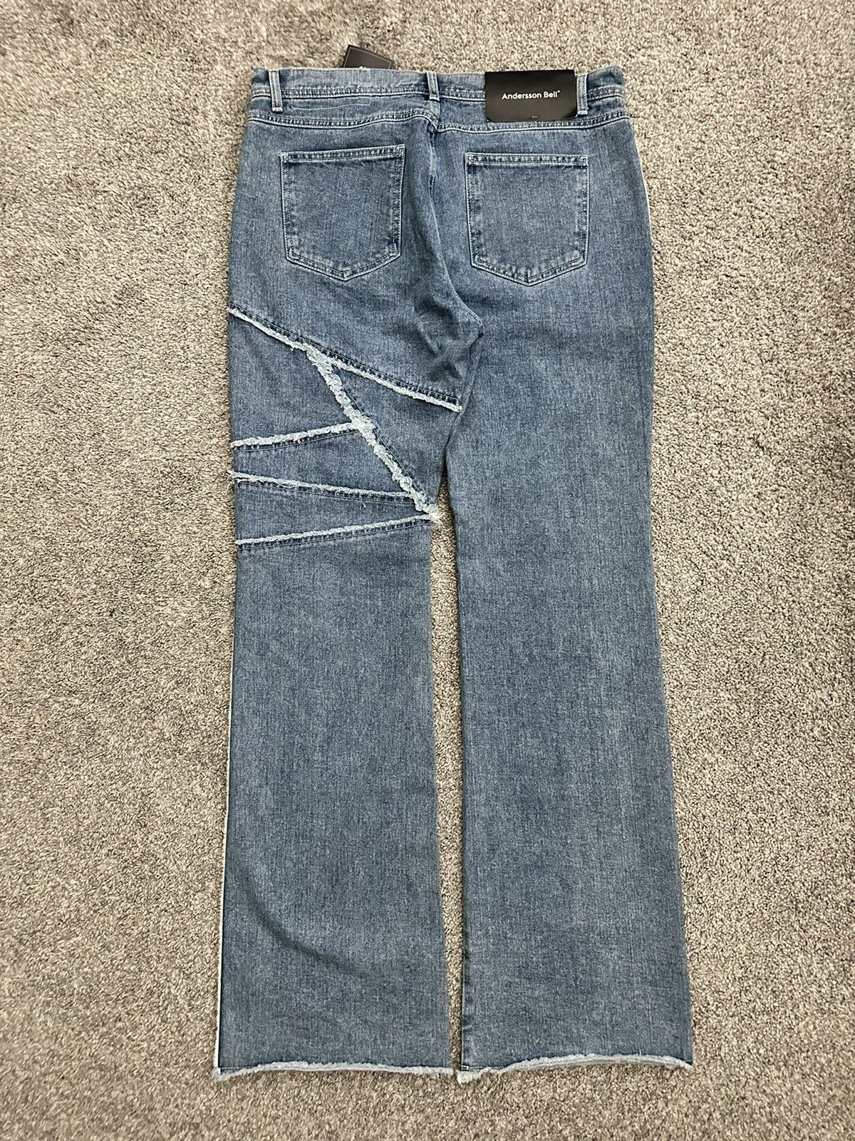 パンツ andersson bell destroyed boots cut wide Andersson Bell Andersson Bell Ghentel Raw-cut Flare jeans