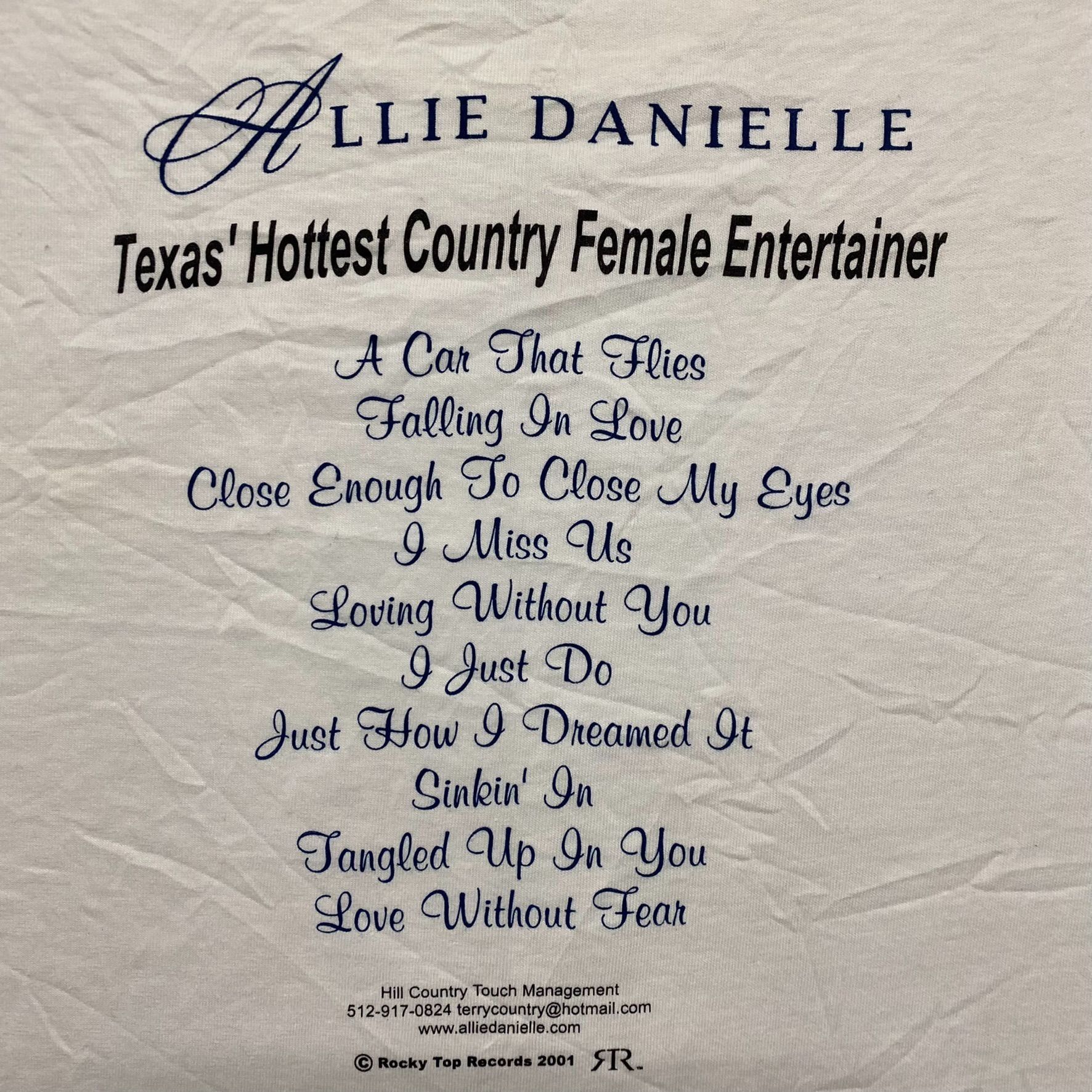 Hanes Vintage 2001 Allie Danielle Country Singer T-Shirt Texas Mus Size US XL / EU 56 / 4 - 5 Thumbnail