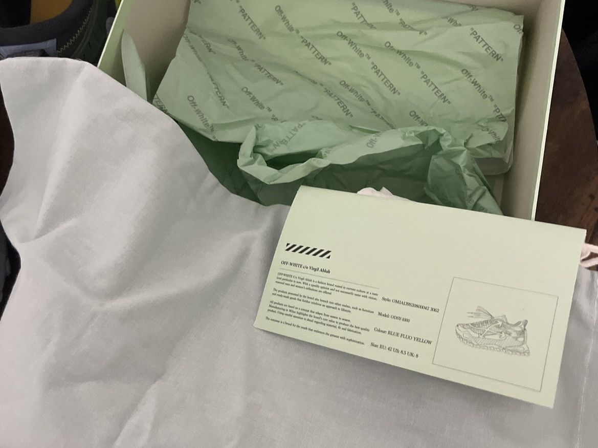 Off-White Off-White Odsy 1000 “Blue Yellow” SS20 – EU 42 / US 9 Size US 9 / EU 42 - 14 Thumbnail