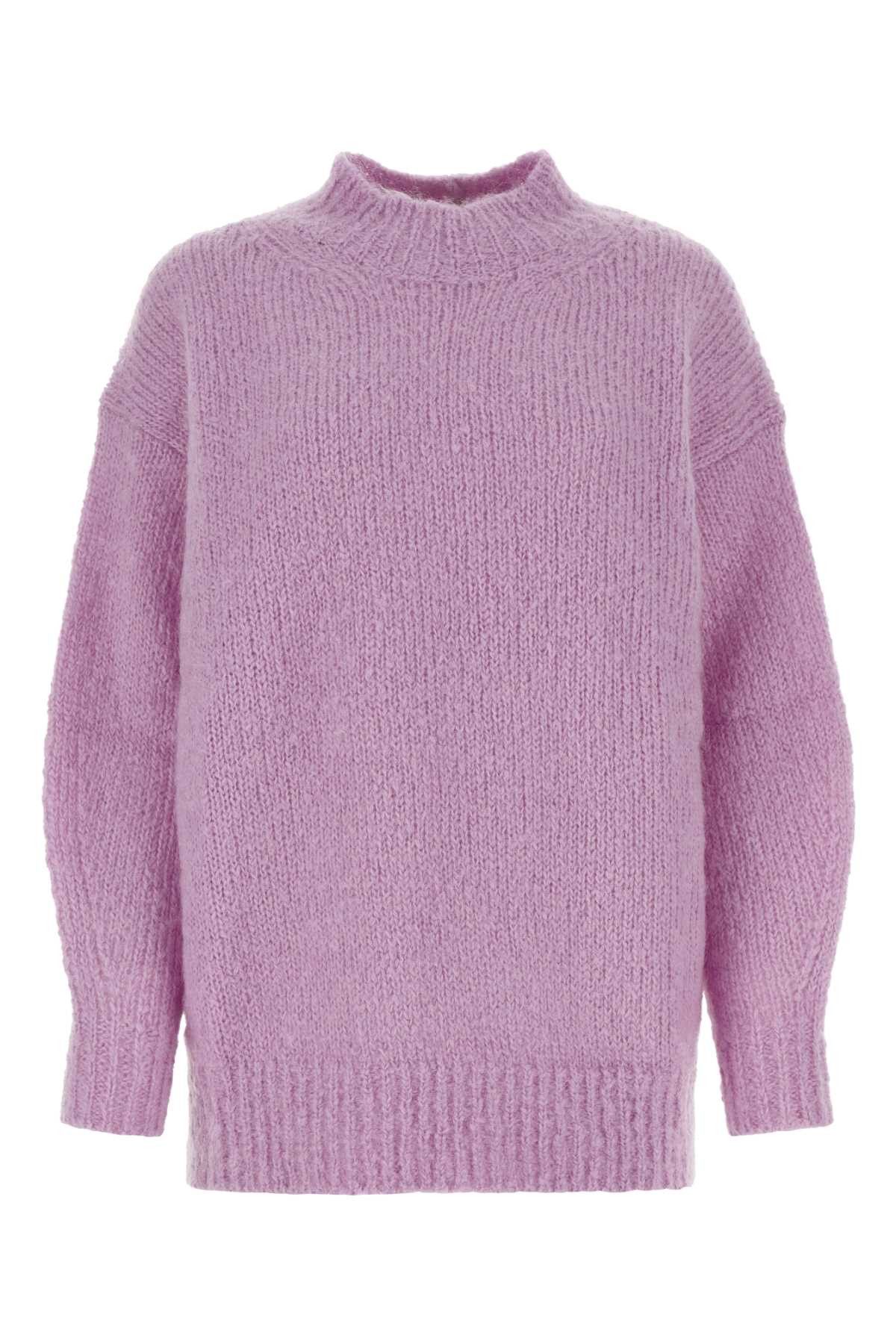 image of Isabel Marant Lilac Mohair Blend Idol Oversize Sweater in Purple, Women's (Size Small)