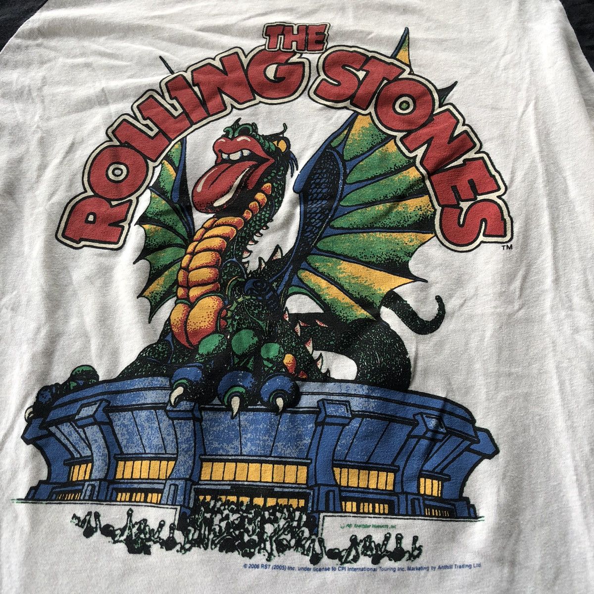 Band Tees × The Rolling Stones × Vintage Vtg 00s The Rolling Stones Raglan Baseball Band Tshirt Size US M / EU 48-50 / 2 - 4 Thumbnail