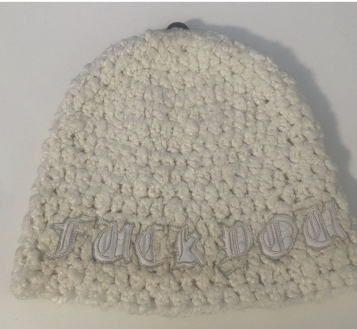 Chrome Hearts Chrome hearts fuck you patch knit beanie white very rare Size ONE SIZE - 2 Thumbnail