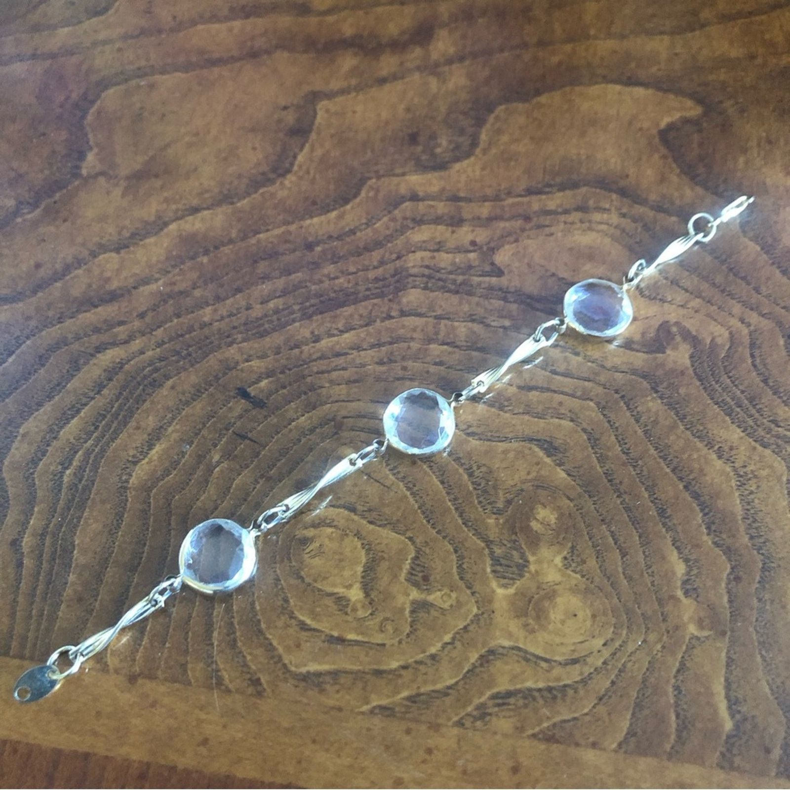 Vintage Vintage twisted gold bar clear quartz bracelet Size ONE SIZE - 2 Thumbnail