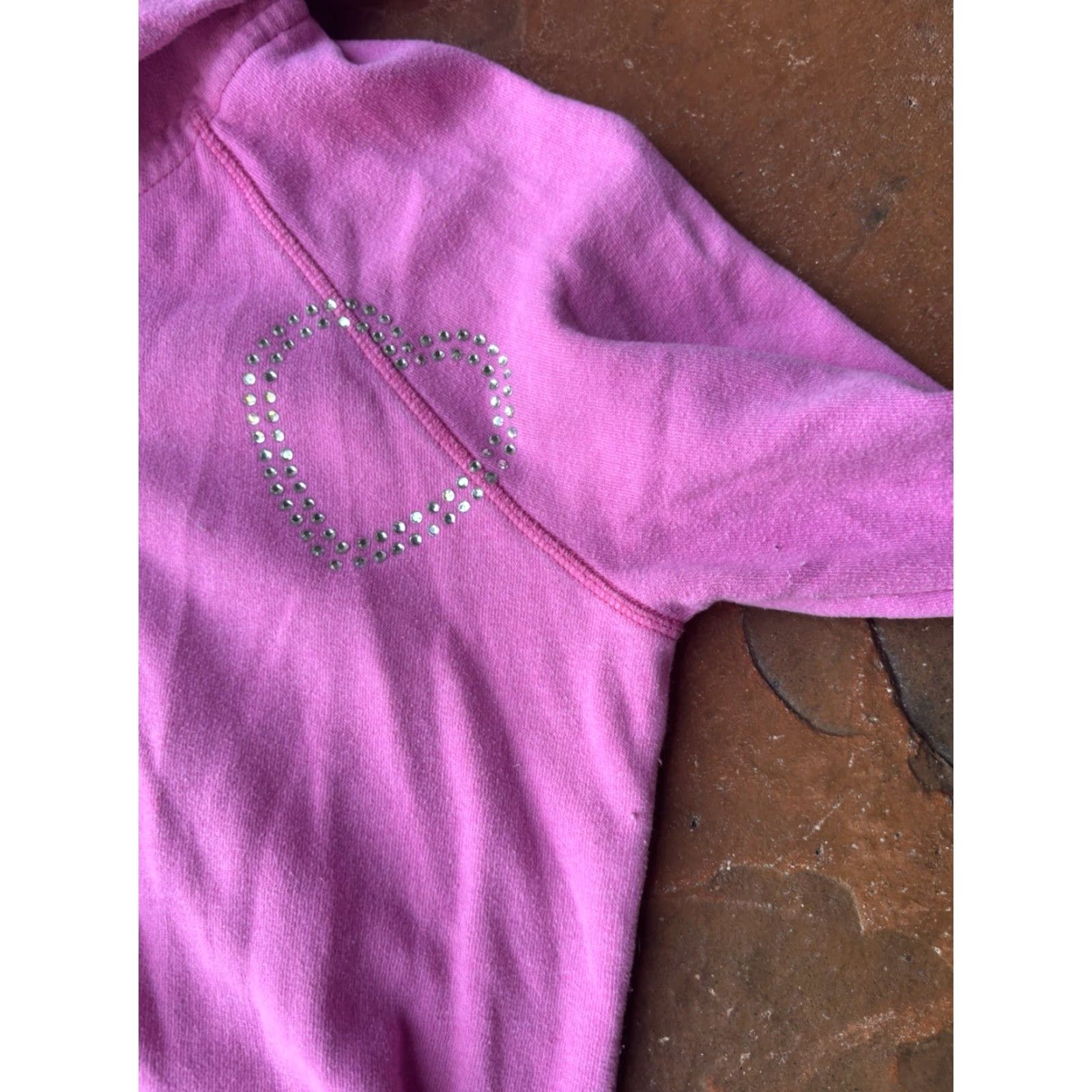 Victoria's Secret VINTAGE Victoria's Secret PINK Peace Full Zip Hoodie Large Pink Rhinestone Bling Logo Hooded Women Size L / US 10 / IT 46 - 4 Thumbnail