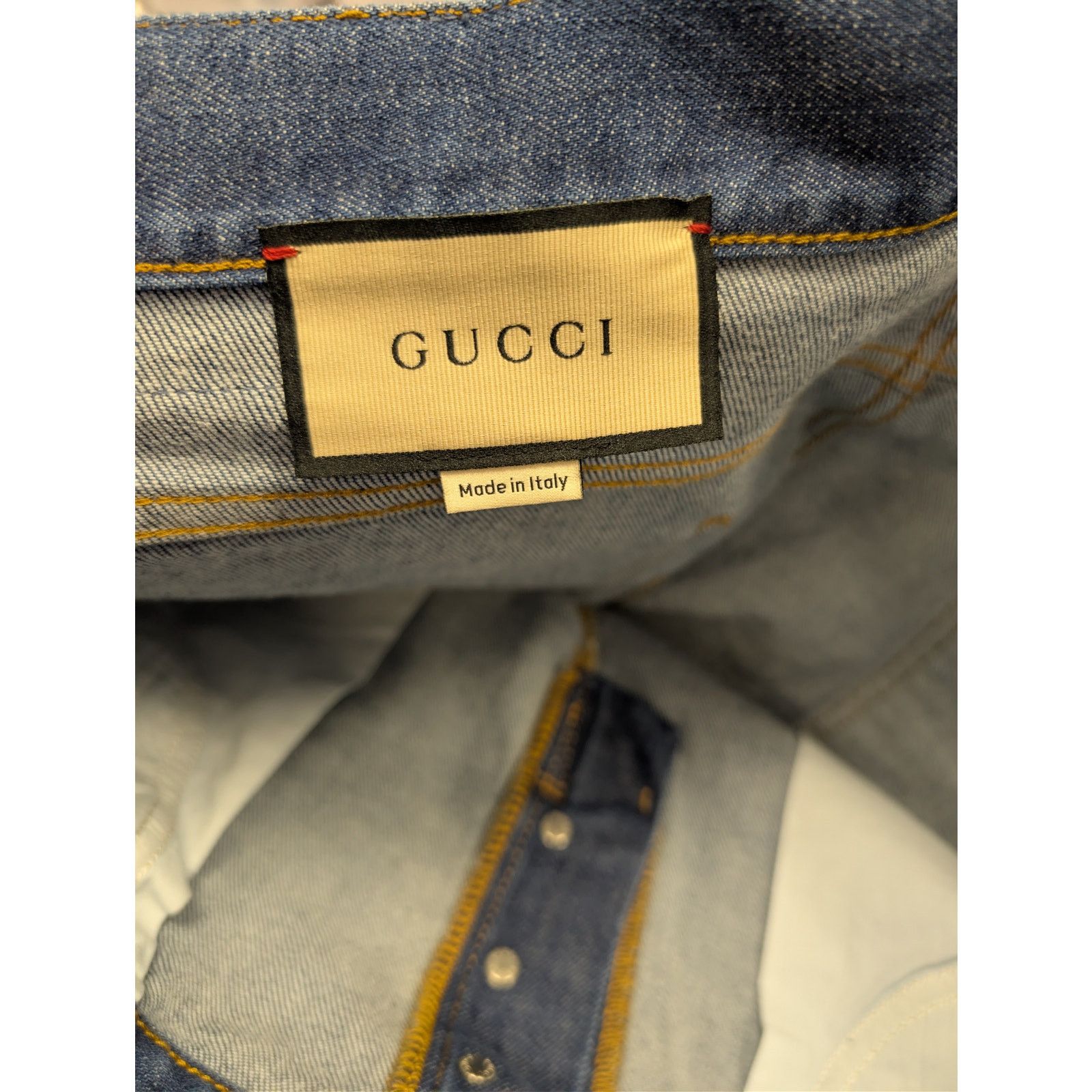 Gucci o1rshd1 Tapered Pant 5 Pocket Washed Stretch Denim Jean Size US 34 / EU 50 - 14 Thumbnail