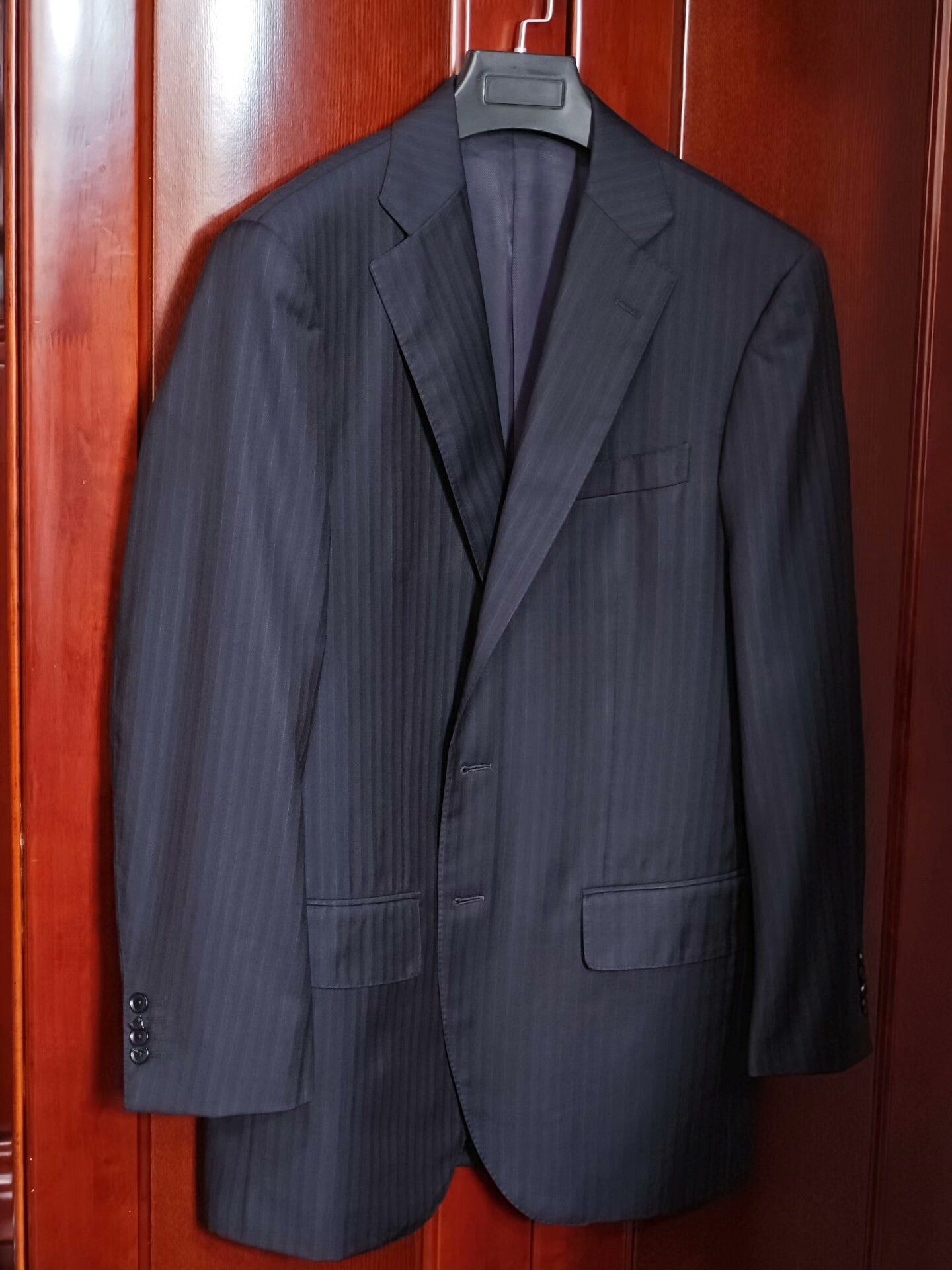 Carlo Barbera Wool-Linen Striped Suit Jacket