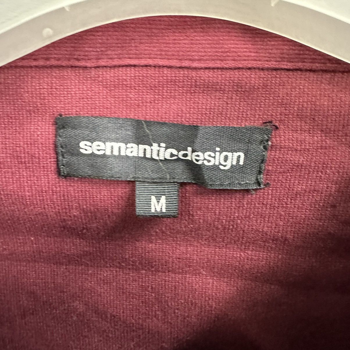 semanticdesign Semantic Design Punk Maroon Denim Shirt A800 Size US S / EU 44-46 / 1 - 7 Thumbnail