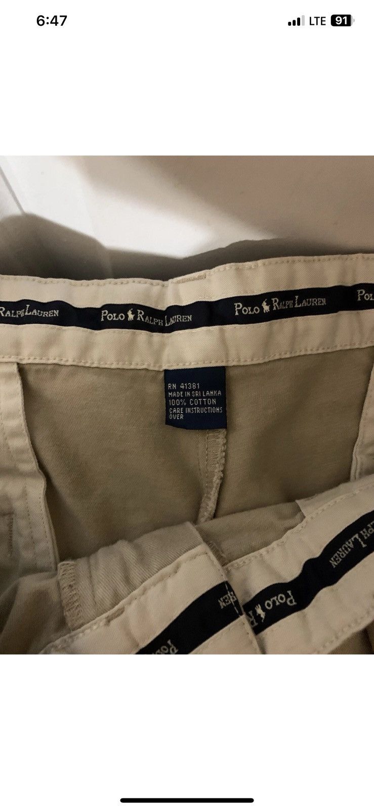 Polo Ralph Lauren Polo Ralph Lauren mens sz 36 cargo shorts beige Size US 36 / EU 52 - 4 Thumbnail