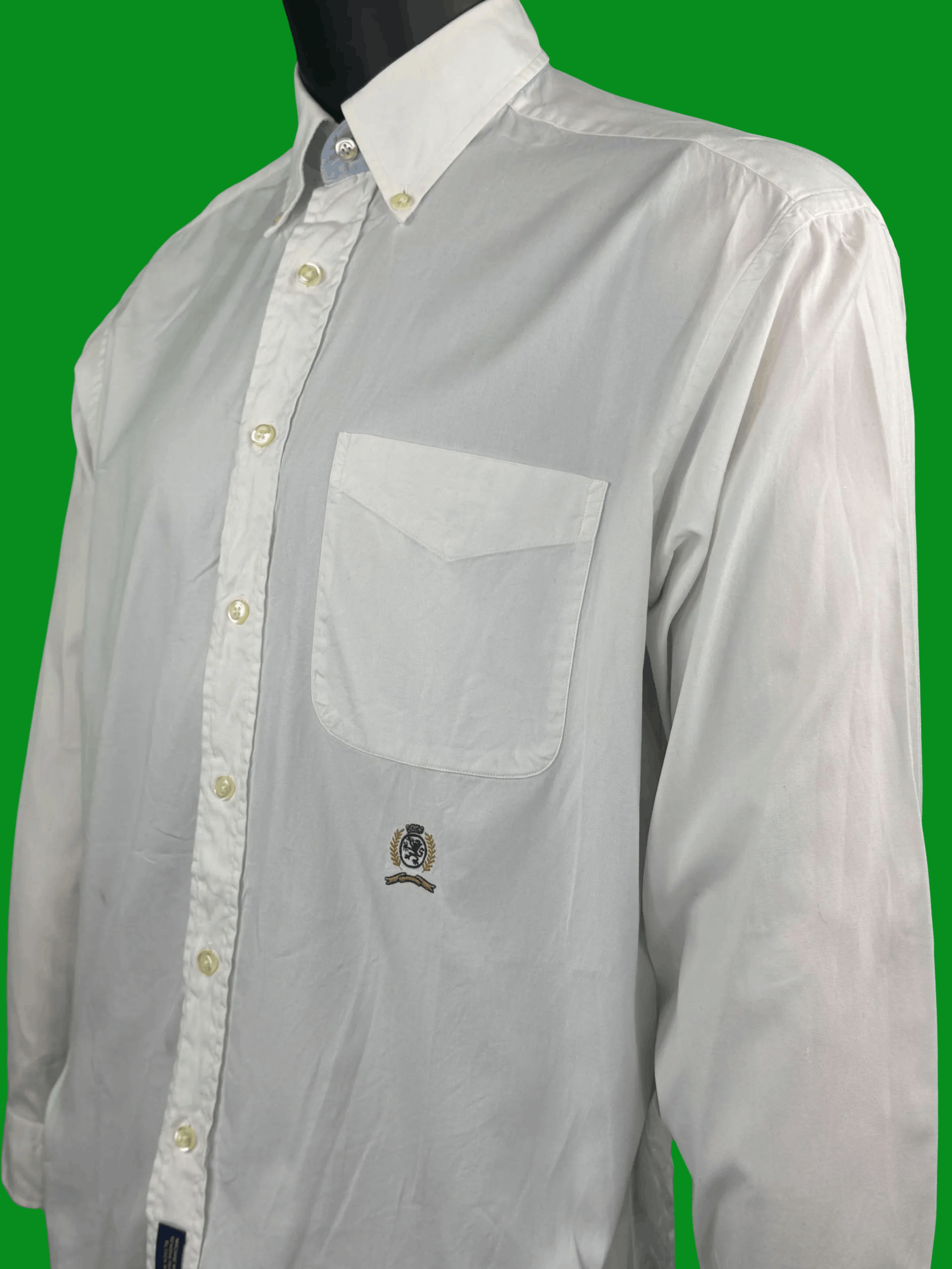Tommy Hilfiger VTG Tommy Hilfiger White Oxford Long-Sleeve Shirt Size US M / EU 48-50 / 2 - 1 Thumbnail