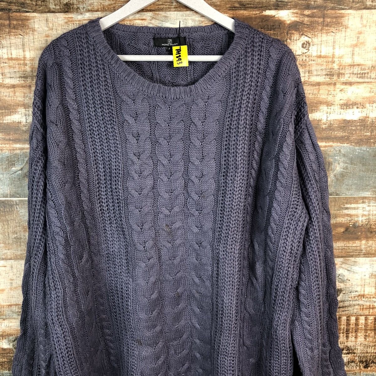Homespun Knitwear Mono Mart Purple faded cable Knitwear #A1843 Size US XL / EU 56 / 4 - 5 Thumbnail
