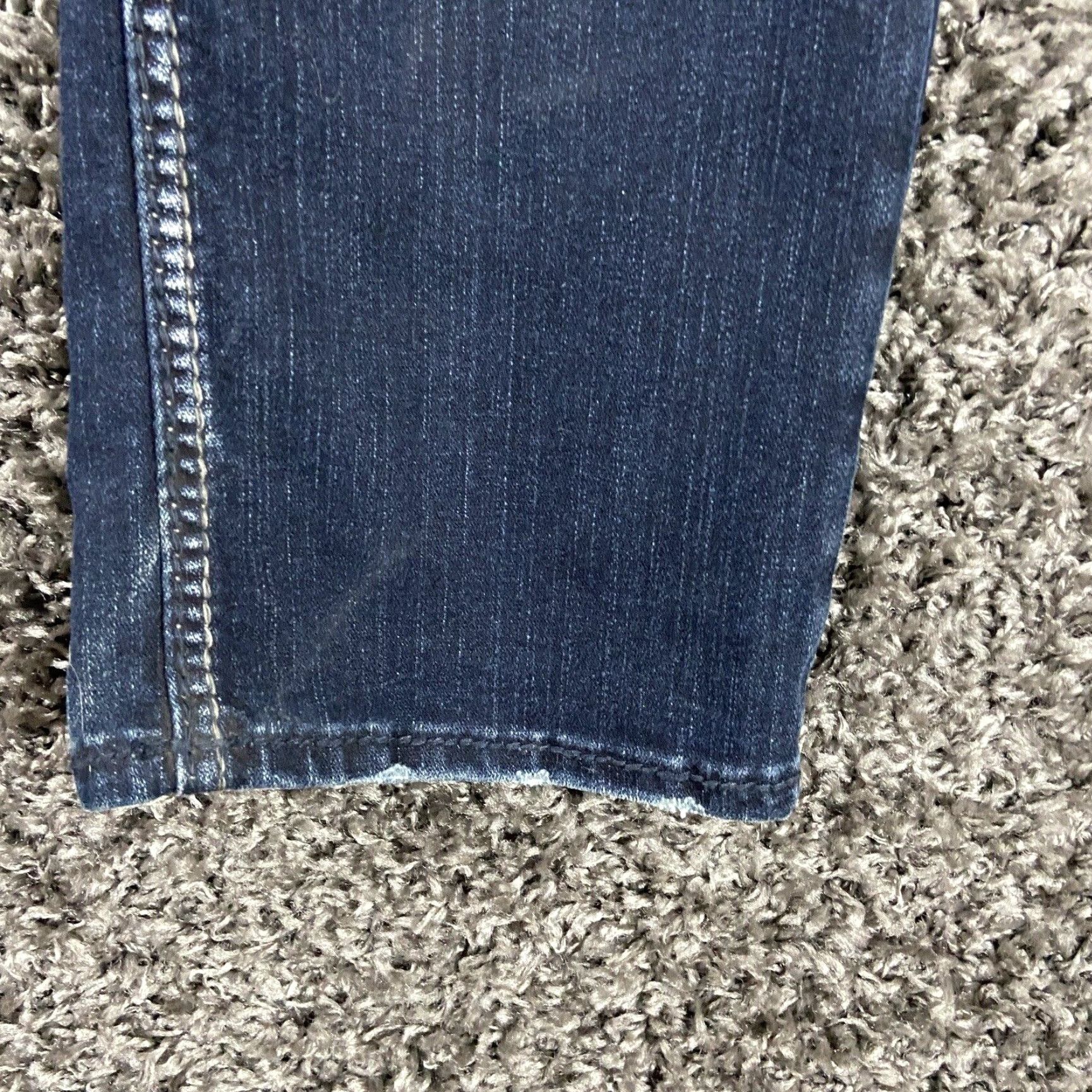 Silver Jeans Co. SILVER JEANS Suki Straight Blue Jeans Women’s 25 Studded Heavy Stitch Metal Size 42" / US 20 - 2 Thumbnail