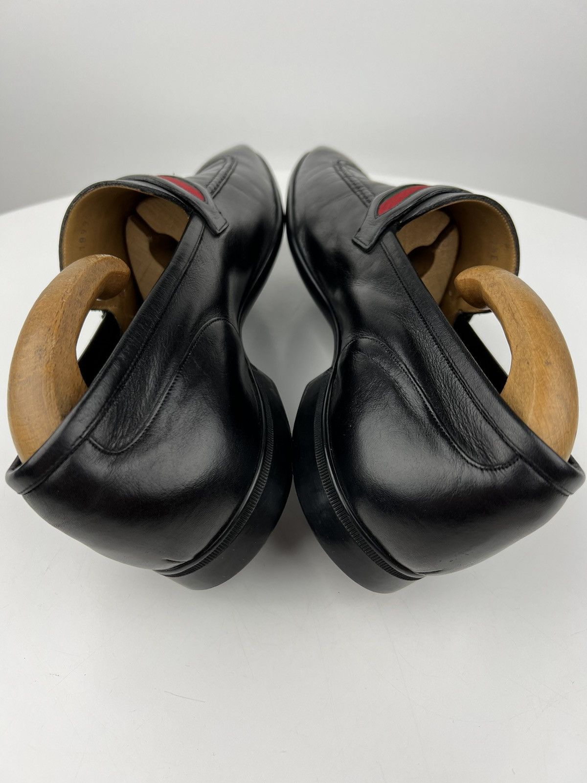 Gucci GUCCI Loafers Leather Slip Ons Shoes Web Stripe Black Men’s Size US 9 / EU 42 - 17 Thumbnail