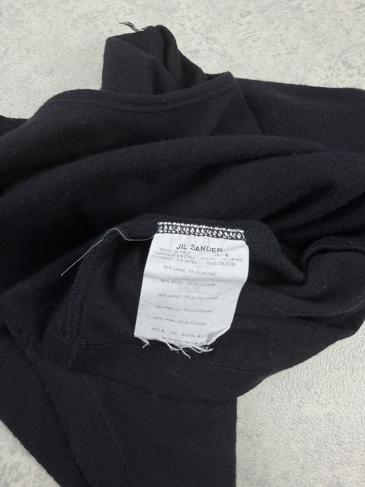 Jil Sander Jil Sander Navy Wool Blend Long Sleeve Top Size M Size M / US 6-8 / IT 42-44 - 7 Thumbnail