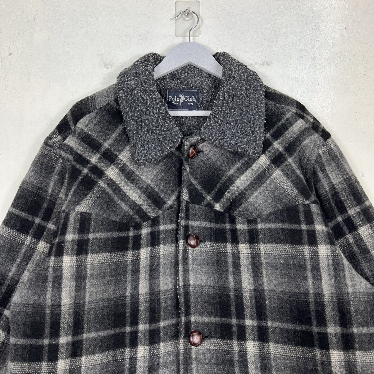 Japanese Brand 🔥 PLAID POLO CLUB WOOL CPO COMBAT JACKET Size US L / EU 52-54 / 3 - 3 Thumbnail