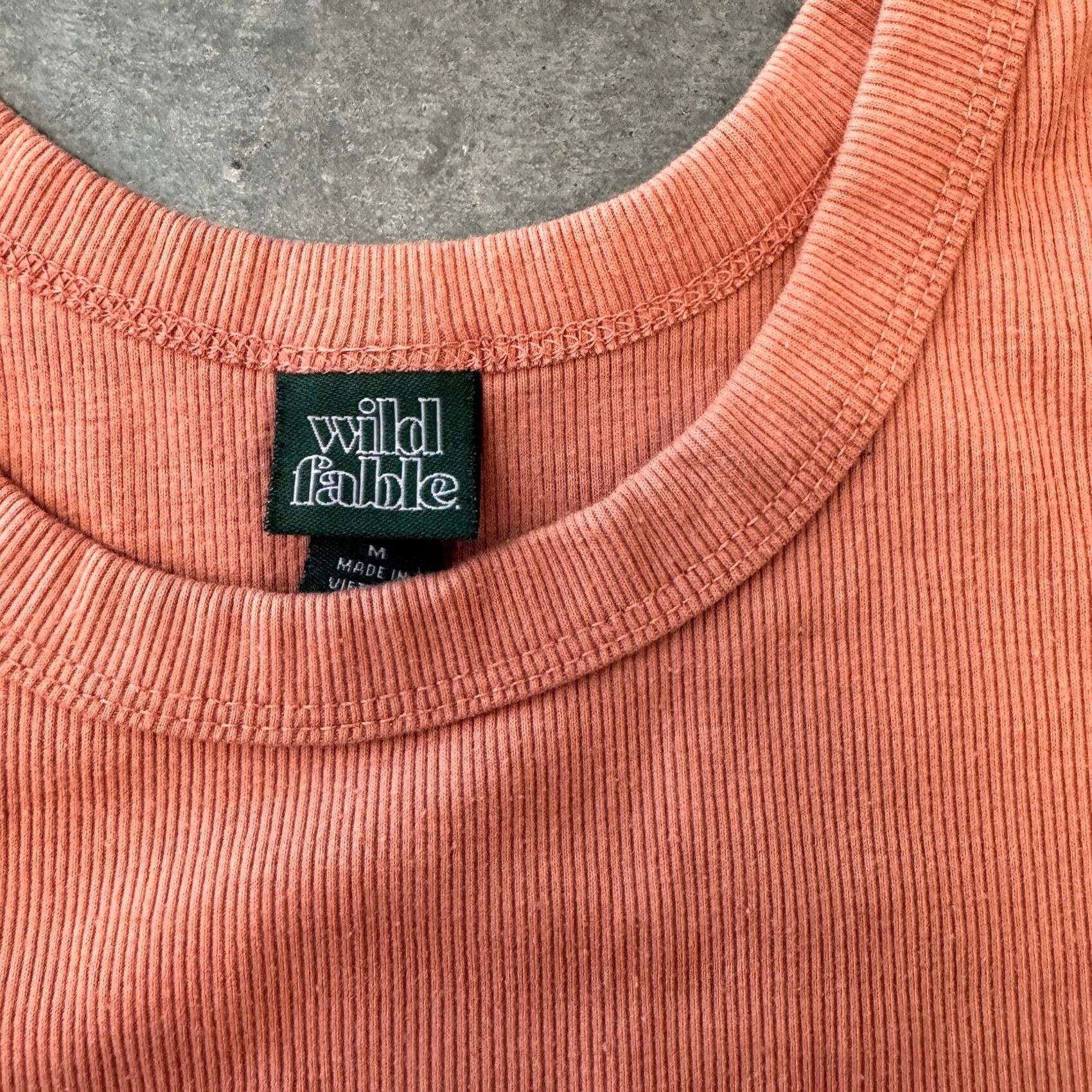 Vintage VINTAGE Wild Fable Tank Women M Orange Ribbed Summer Lounge Y2K Size M / US 6-8 / IT 42-44 - 3 Thumbnail