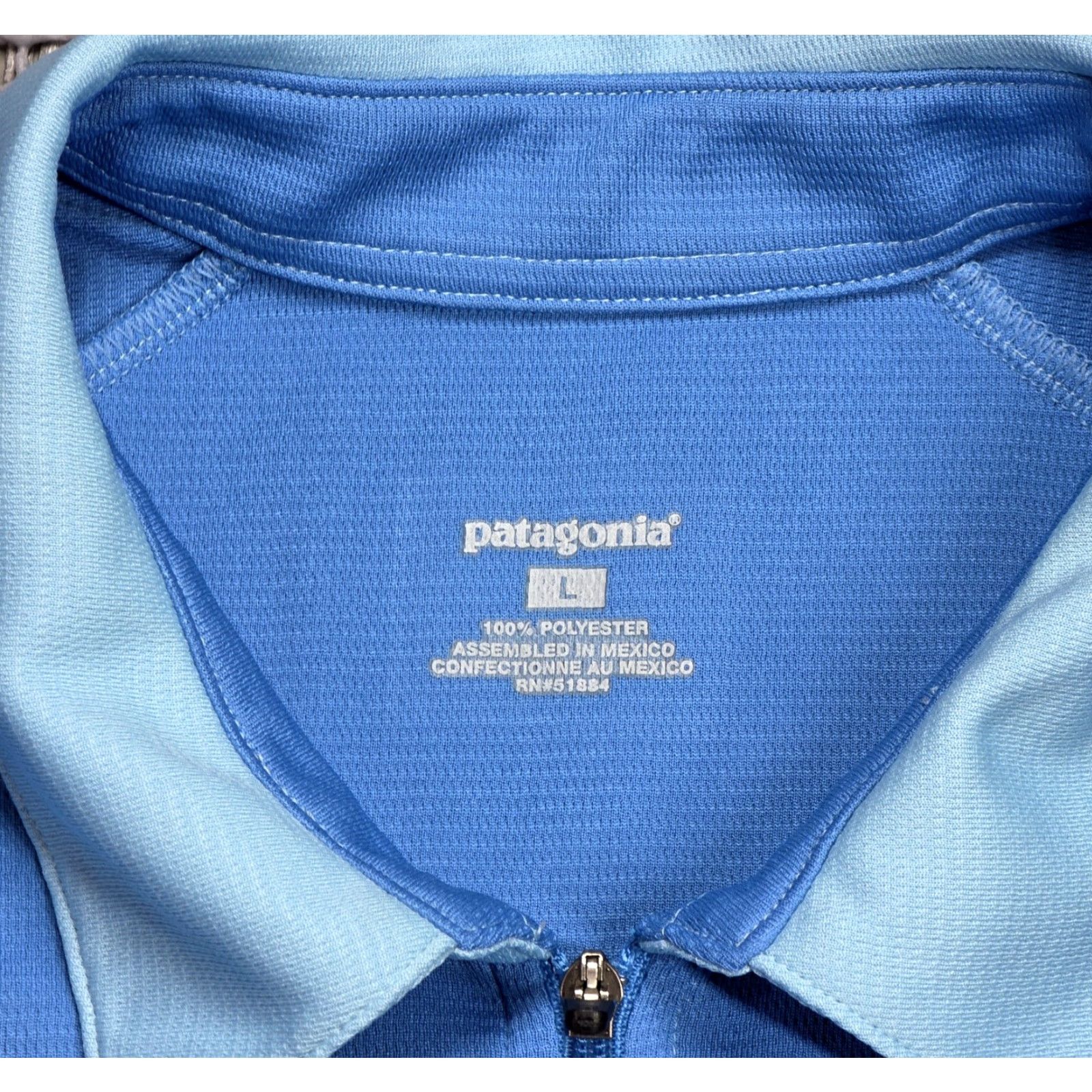 Patagonia Patagonia Polo Shirt Women L Blue 1/4 Zip Short Sleeve Performance Jersey Lightweight Moisture Wicking Activewear Shirt Size L / US 10 / IT 46 - 7 Thumbnail