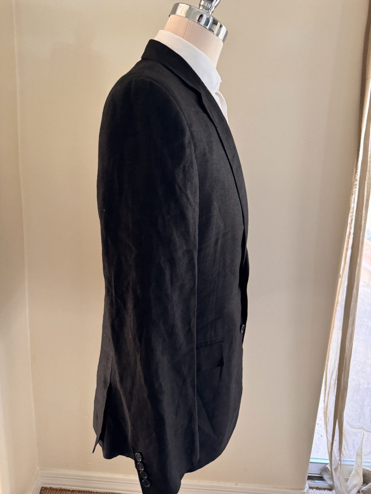 Ralph Lauren Black Label × Vintage Ralph Lauren Made in Italy Linen Black Label Jacket 44R Size 44R - 5 Thumbnail