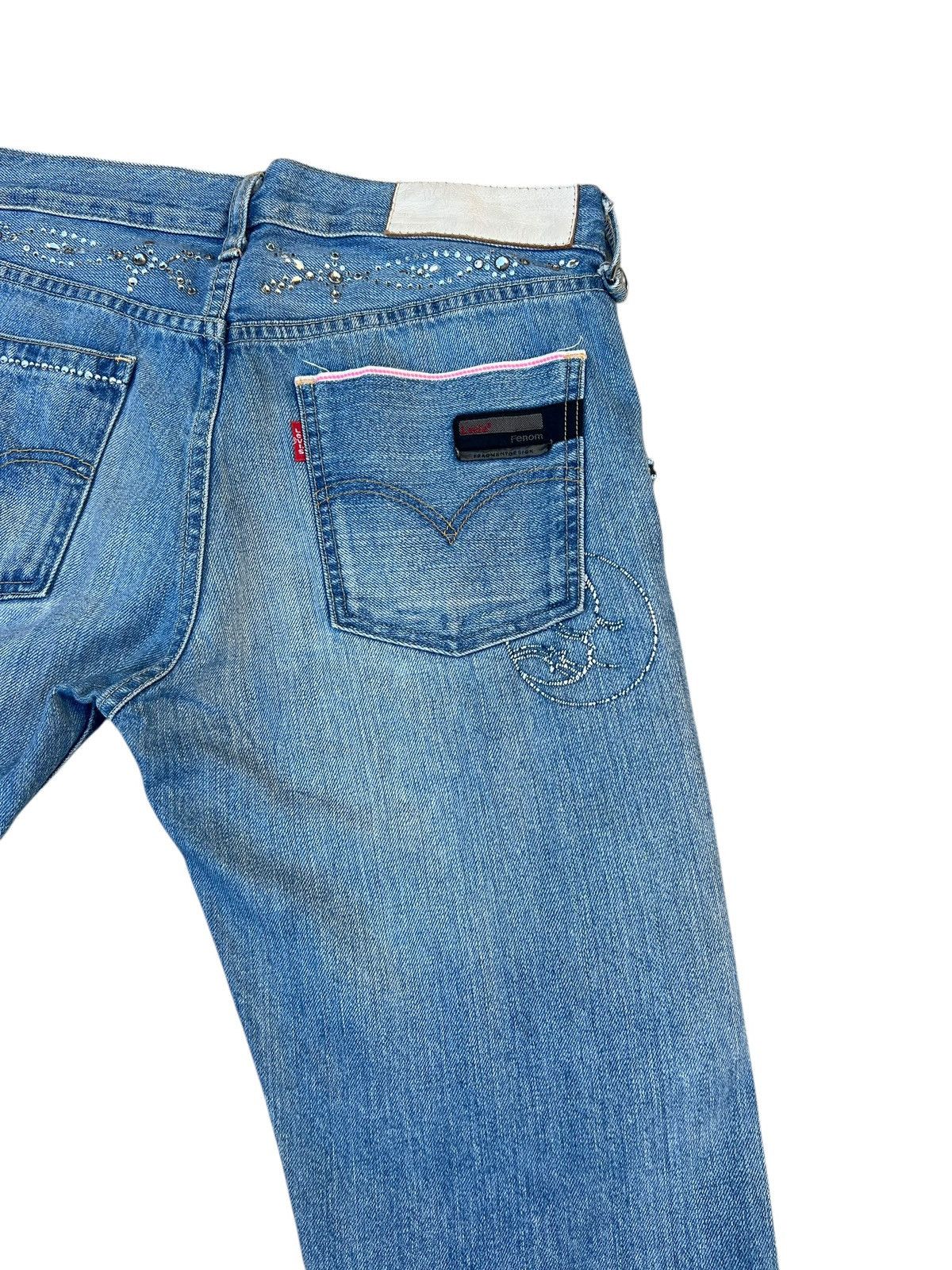 Fragment Design × Levi's × Swarovski 2001 Levi’s Fenom Fragment Design Swarovski Selvedge Jeans Size US 30 / EU 46 - 5 Thumbnail