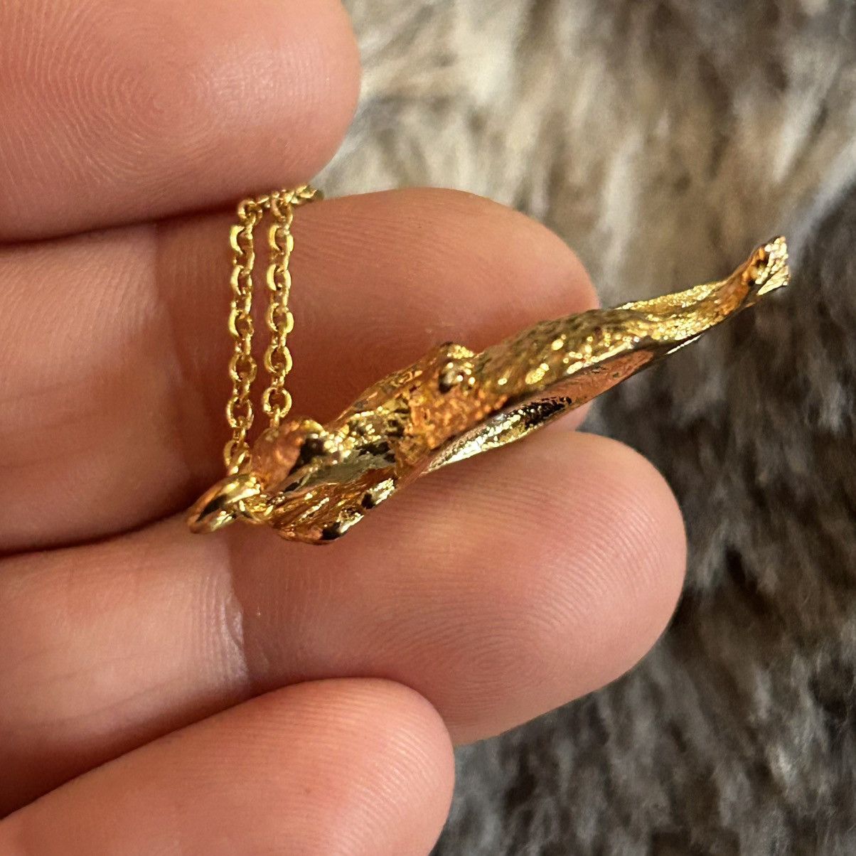 Vintage Vintage gold plated turkey pendant on chain necklace Size ONE SIZE - 7 Thumbnail