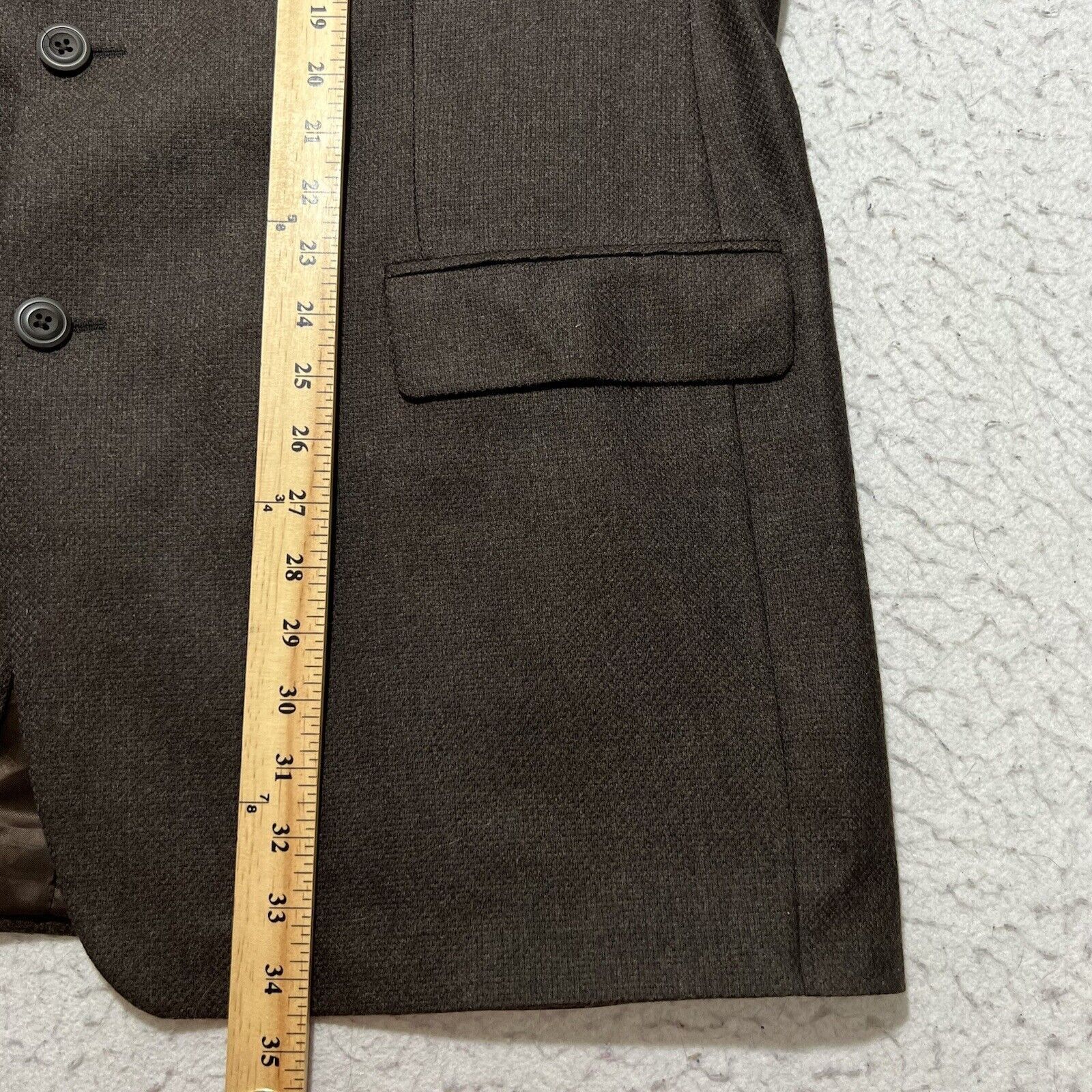 Other Portofino Gage Wool Brown Career Suit Jacket Sport Coat Size 48L - 12 Thumbnail