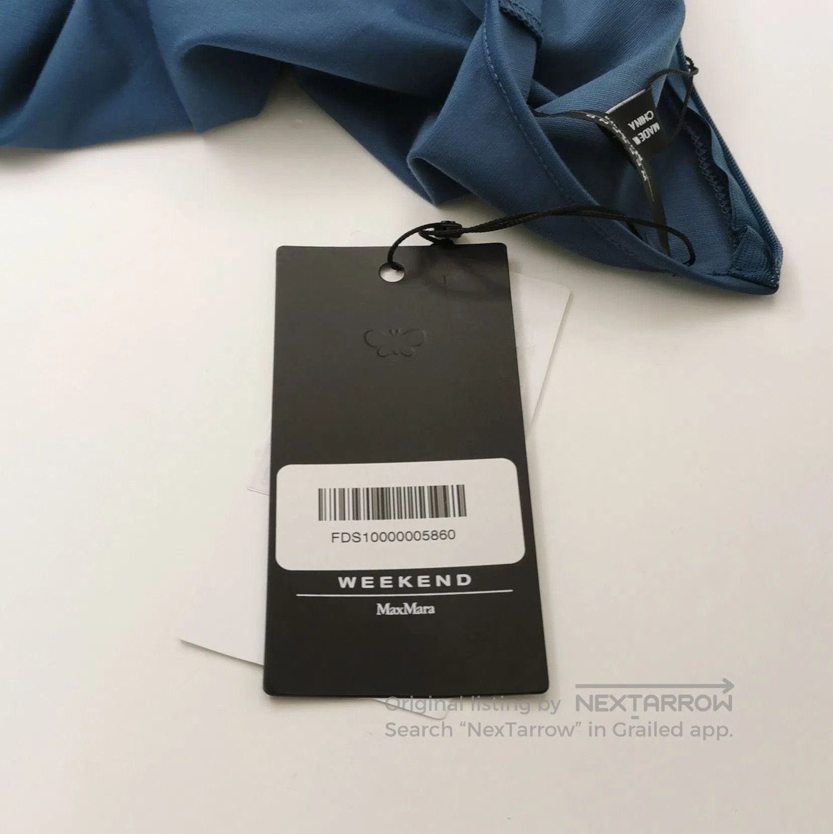 Weekend Max Mara Weekend Max Mara Blue Ruched Dress L. Size L / US 10 / IT 46 - 2 Thumbnail