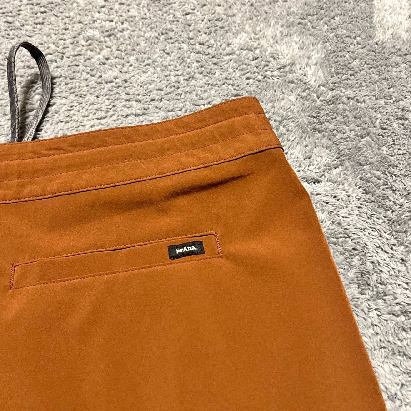Prana Prana Board Shorts Mens 40 Brown Manzanita 7" Inseam Swim Trunks Suit Woven Mens Brown 40 Prana Board Shorts Size US 40 / EU 56 - 2 Thumbnail