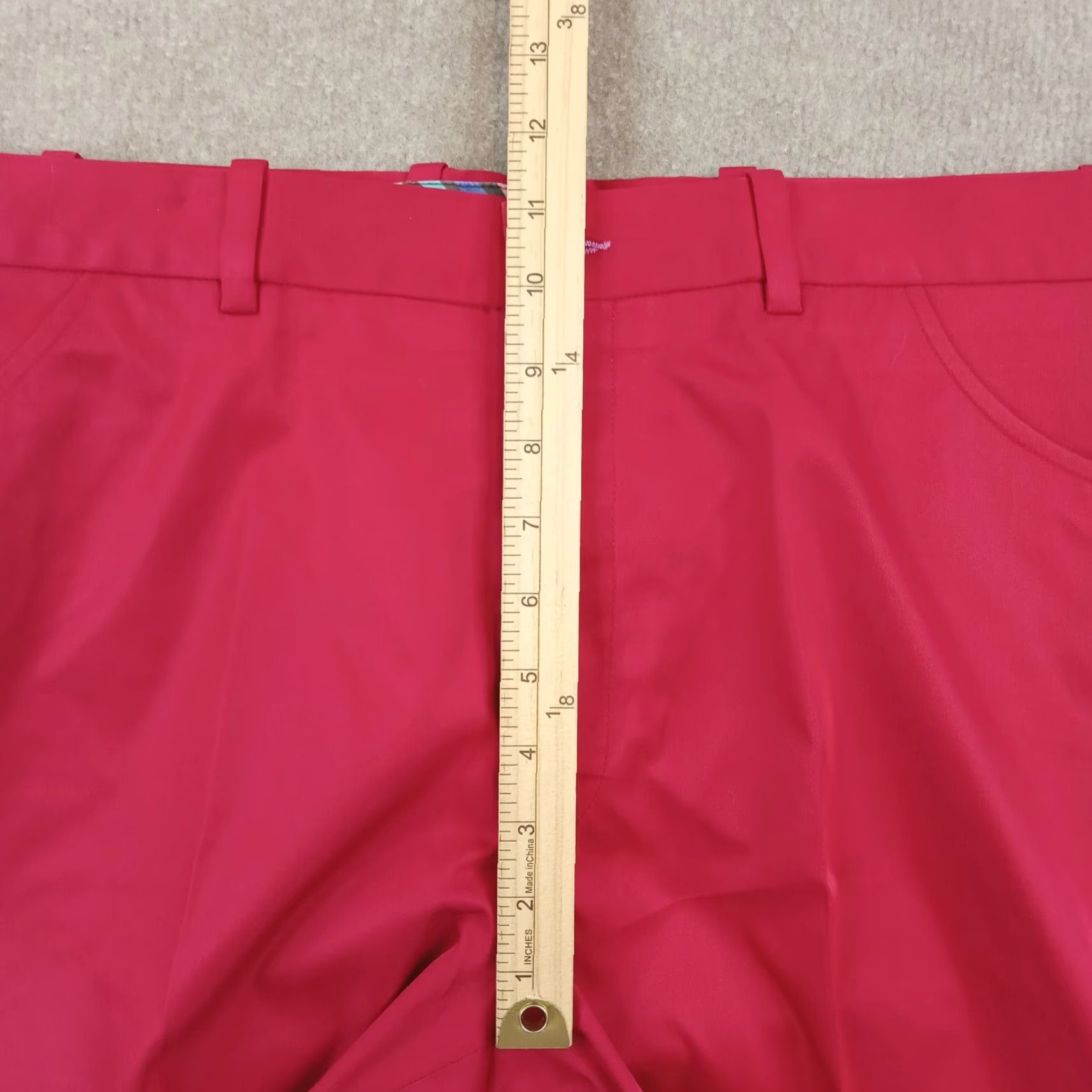 Vintage Artisto Eighteen Mens Red Flat Front Chino Shorts Size 40 Regular Inseam 9 Pockets Summer Size US 40 / EU 56 - 7 Thumbnail