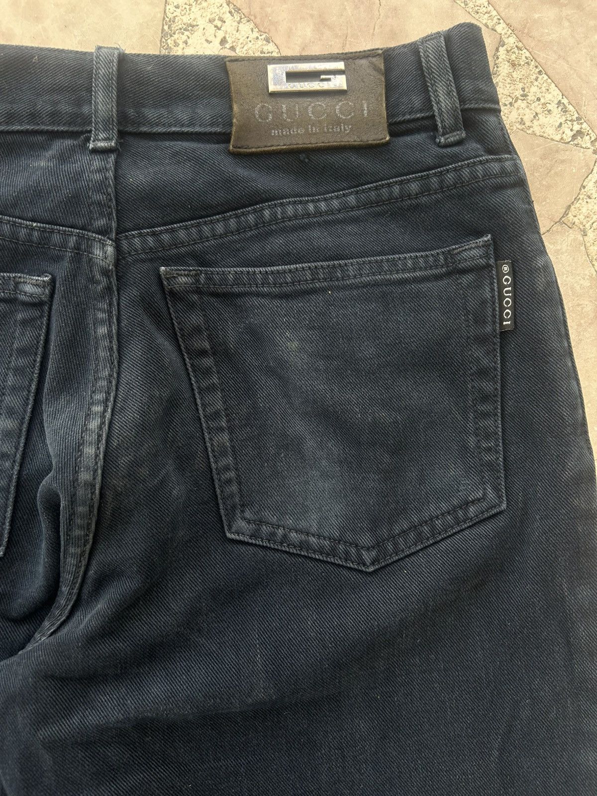 Gucci Gucci Vintage Straight Cut Dark Blue Denim Size US 30 / EU 46 - 10 Thumbnail