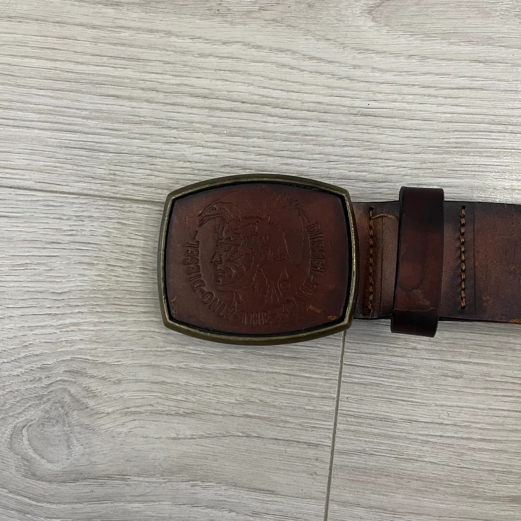 Diesel Diesel 'Only The Brave' Leather Belt Size ONE SIZE - 3 Thumbnail