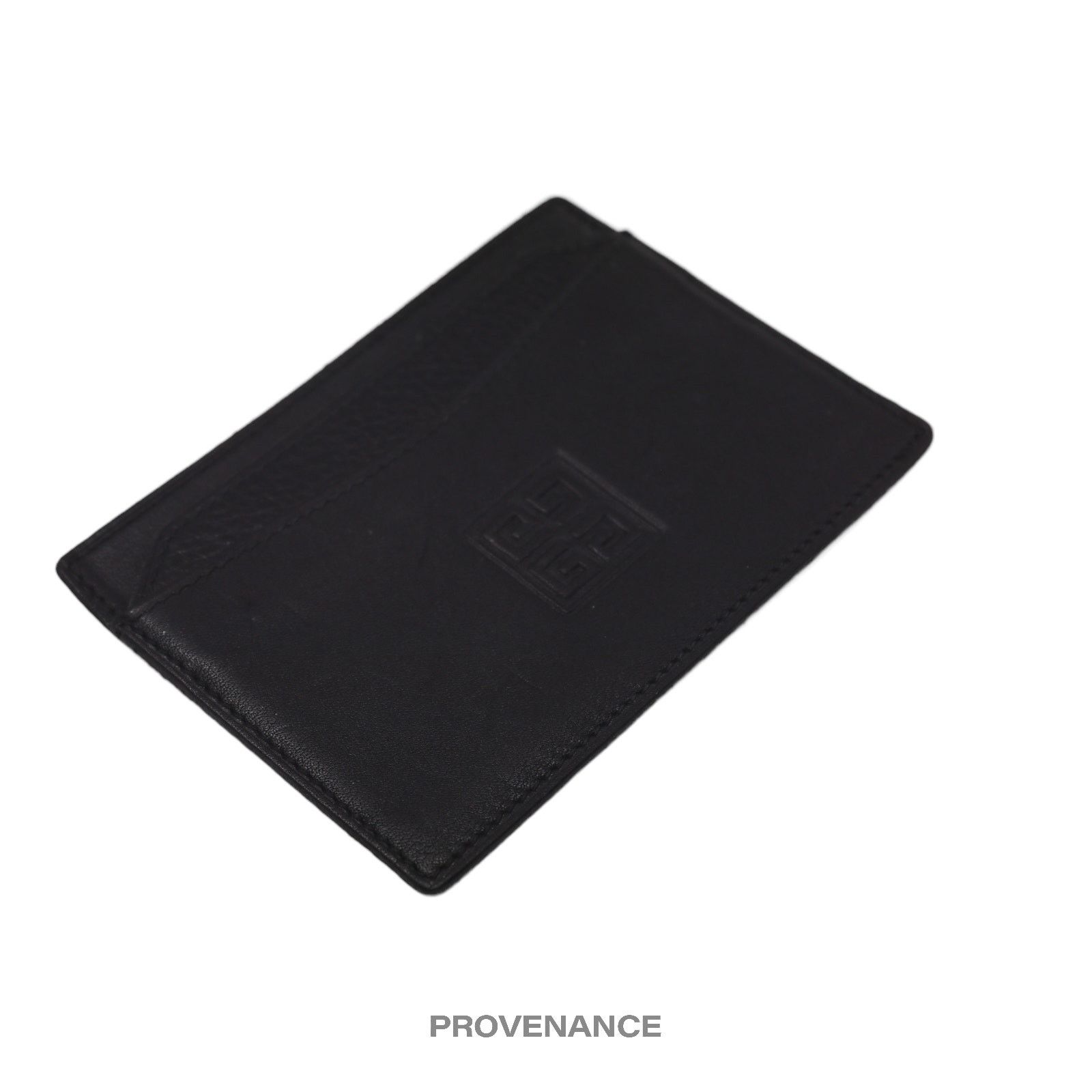 Givenchy 🔴 Givenchy Logo Gentleman Card Holder - Black Leather Size ONE SIZE - 4 Thumbnail