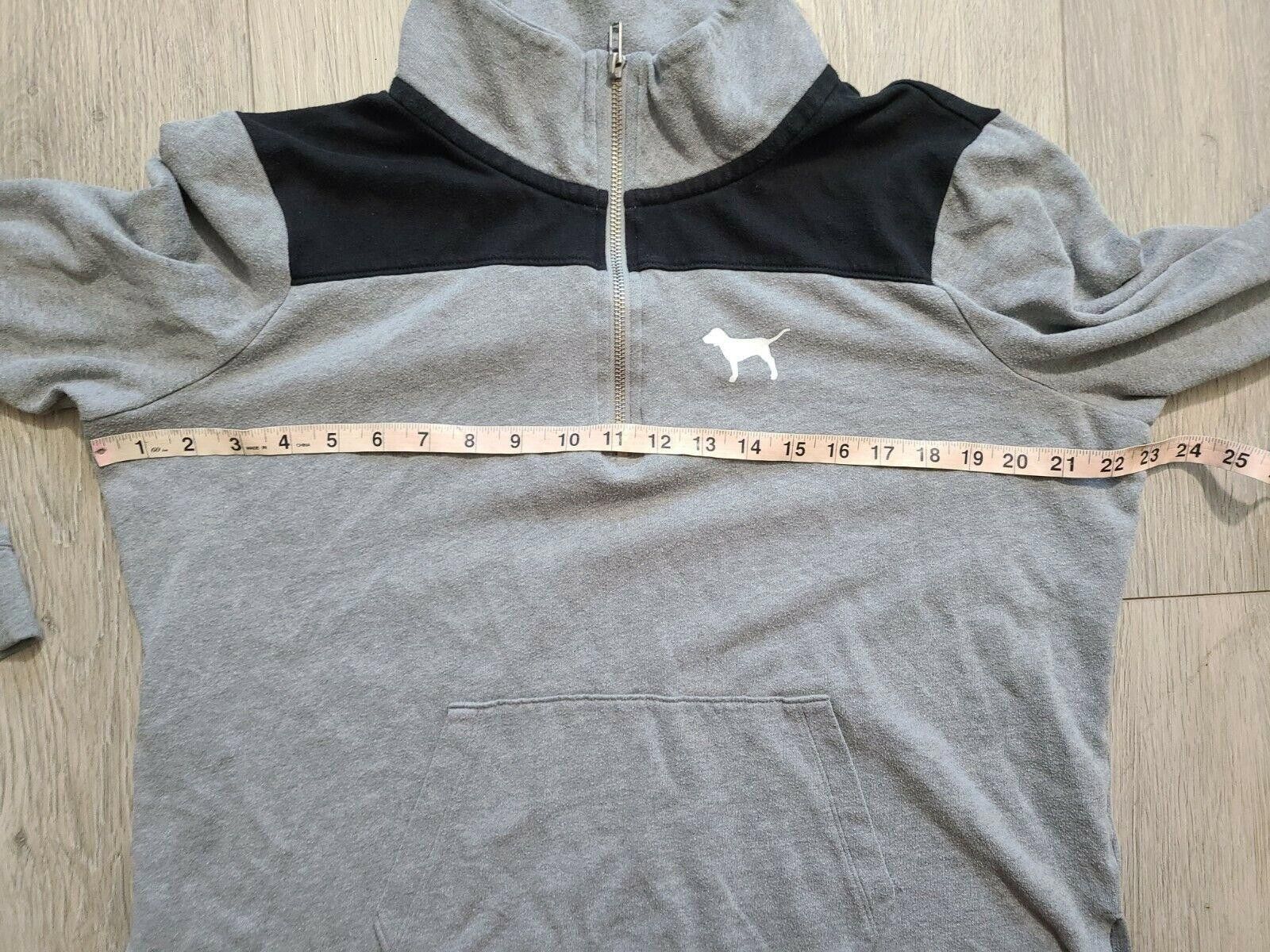 Pink Victoria Secret Pink Pullover Sweatshirt Grey Black V Neck Size M / US 6-8 / IT 42-44 - 3 Thumbnail