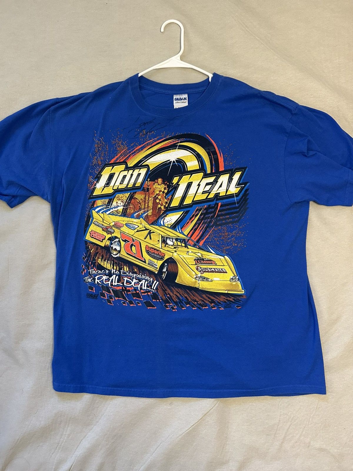 Other SIGNED Vintage Don O'Neal Racing Graphic Tee Size US XL / EU 56 / 4 - 1 Thumbnail